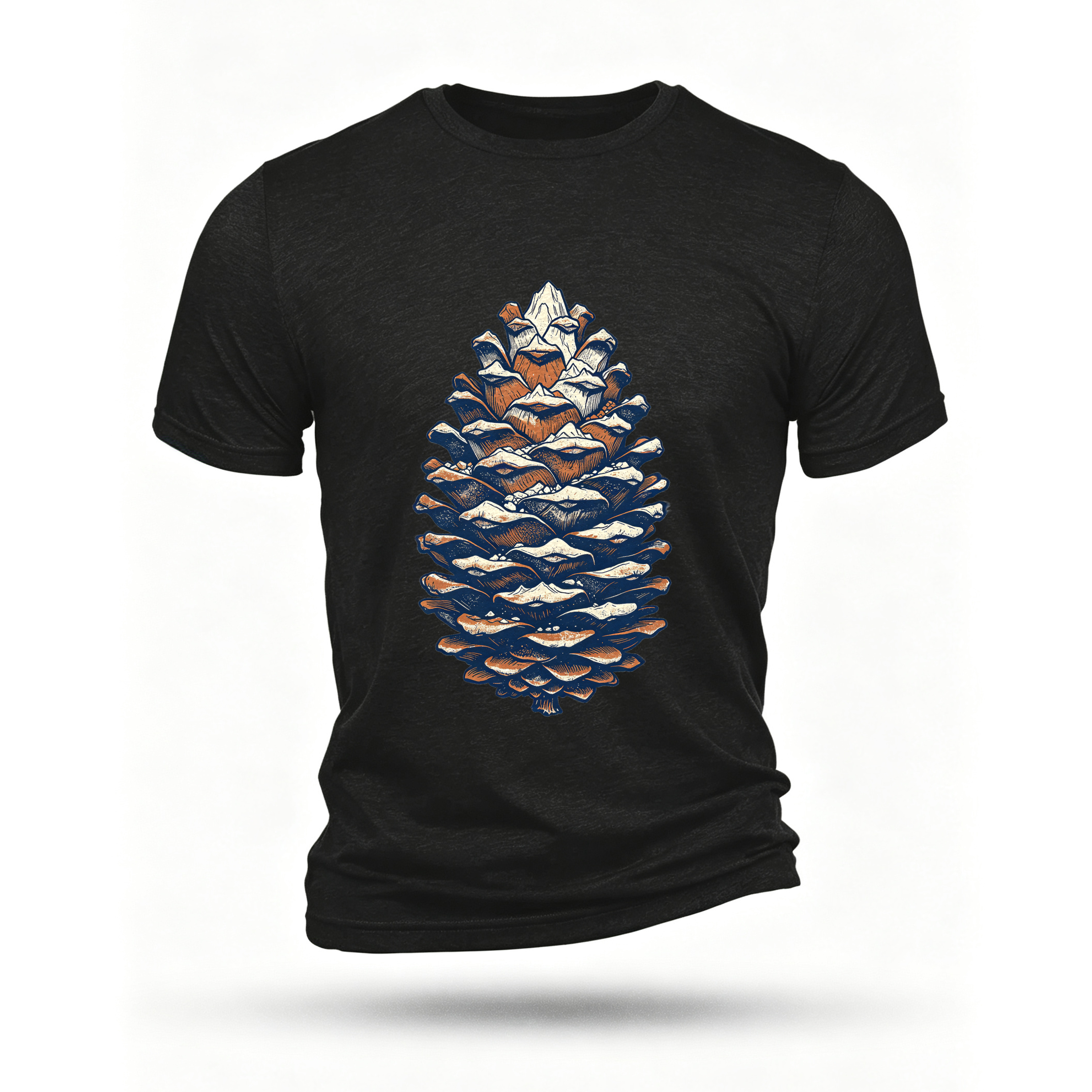 Black T-shirt, front print