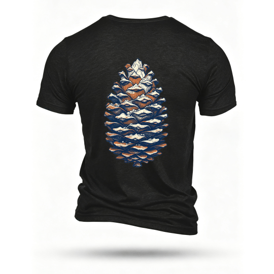 Black T-shirt, back print