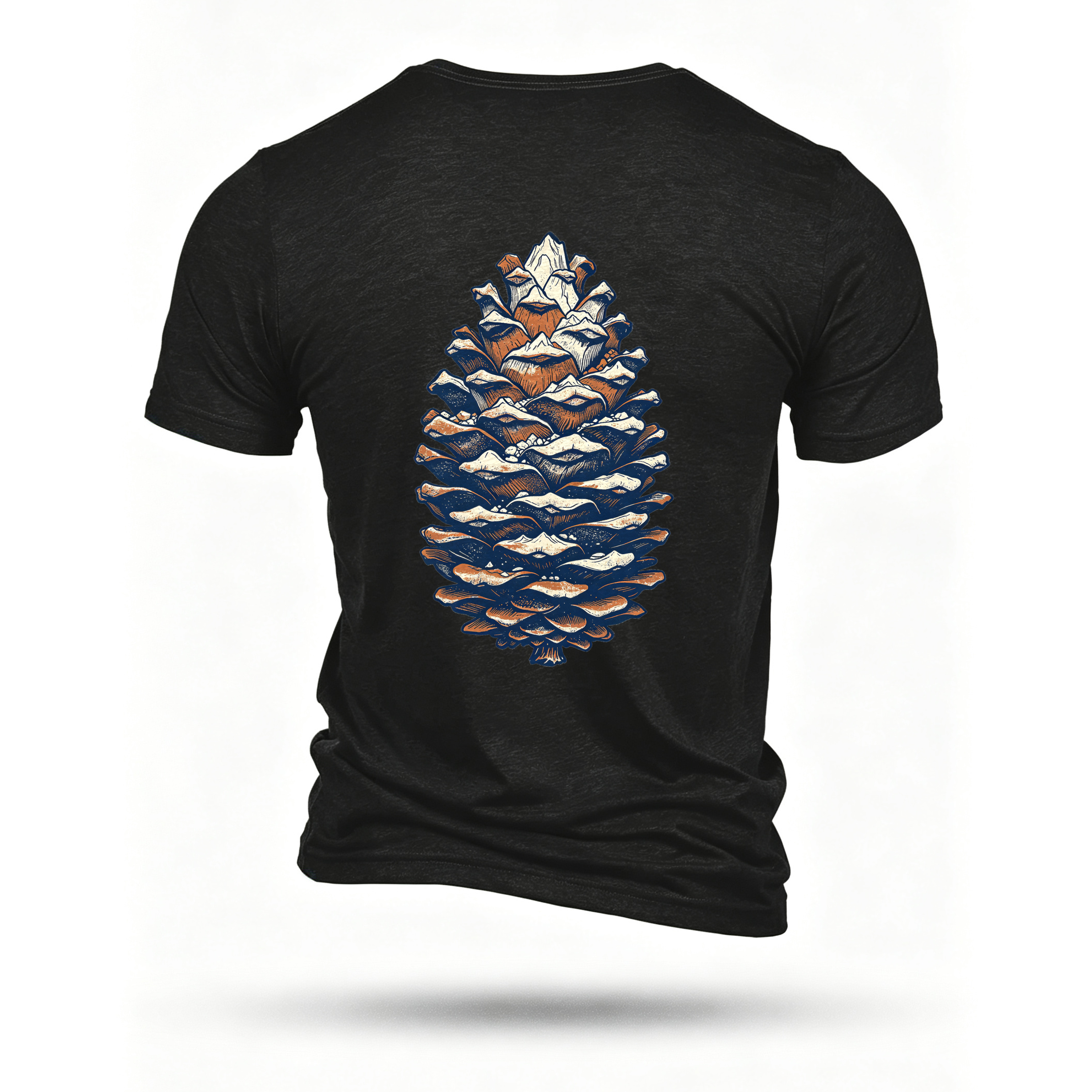 Black T-shirt, back print