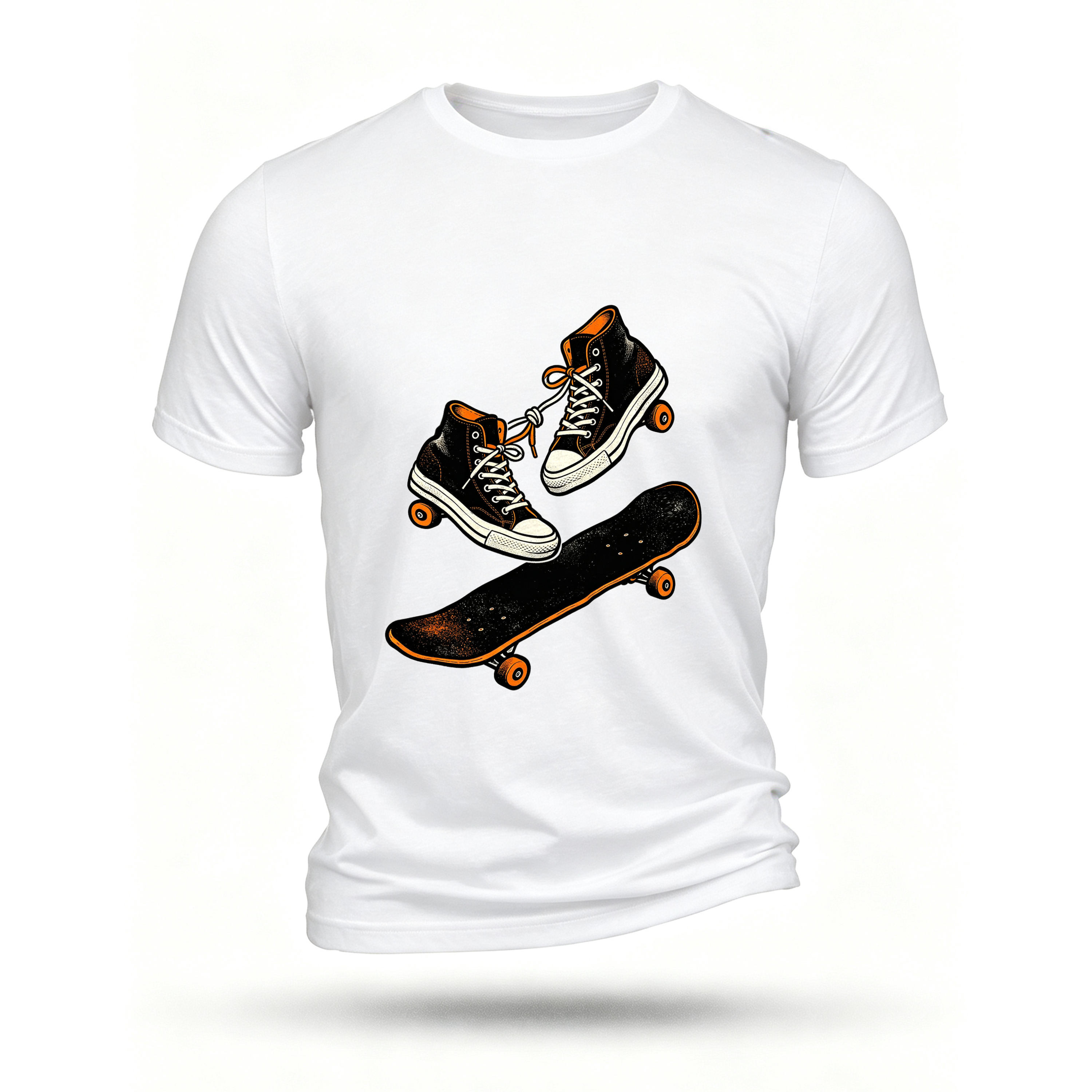 White T-shirt, front print