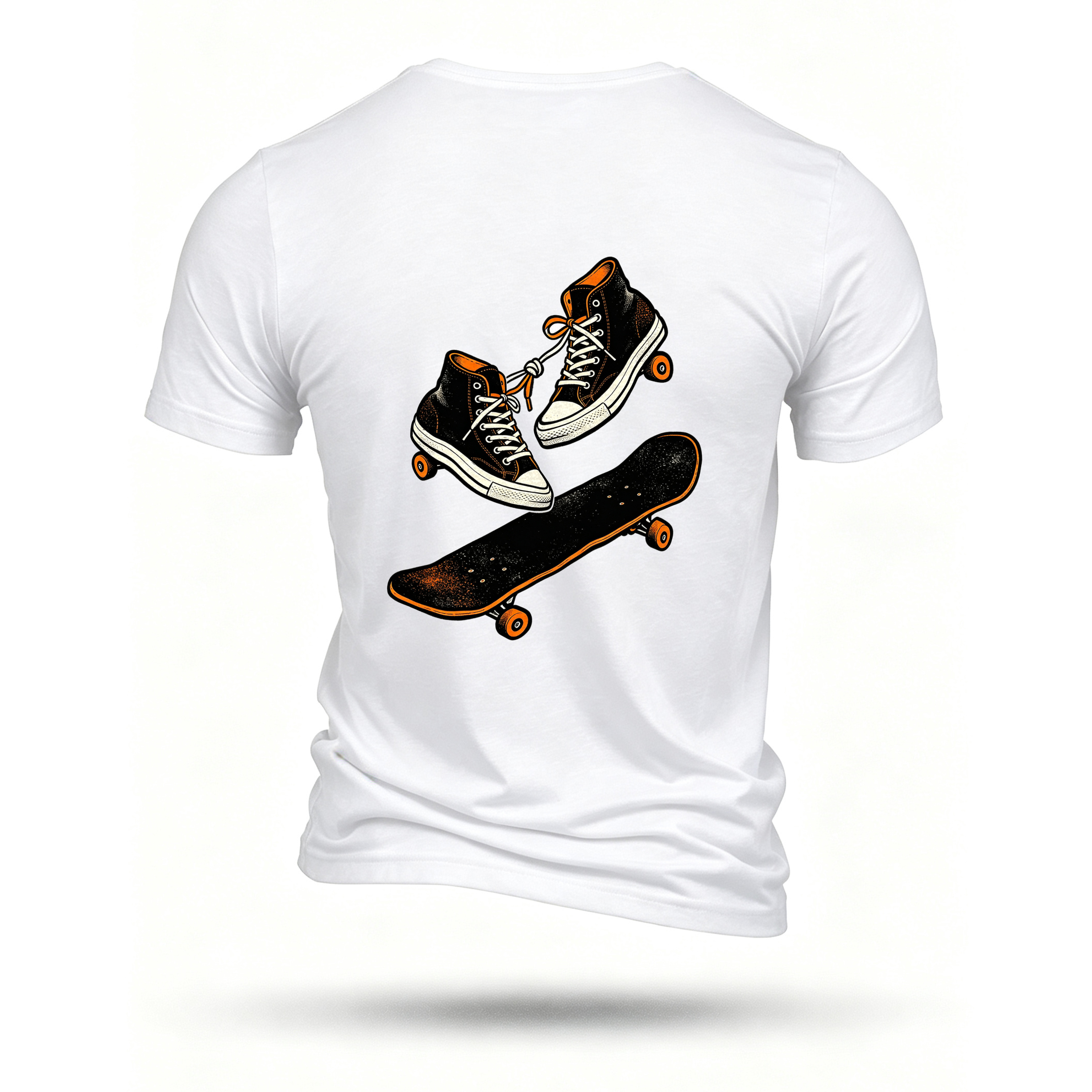 White T-shirt, back print