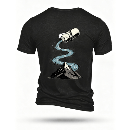 Black T-shirt, back print