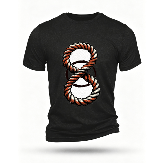 Black T-shirt, front print