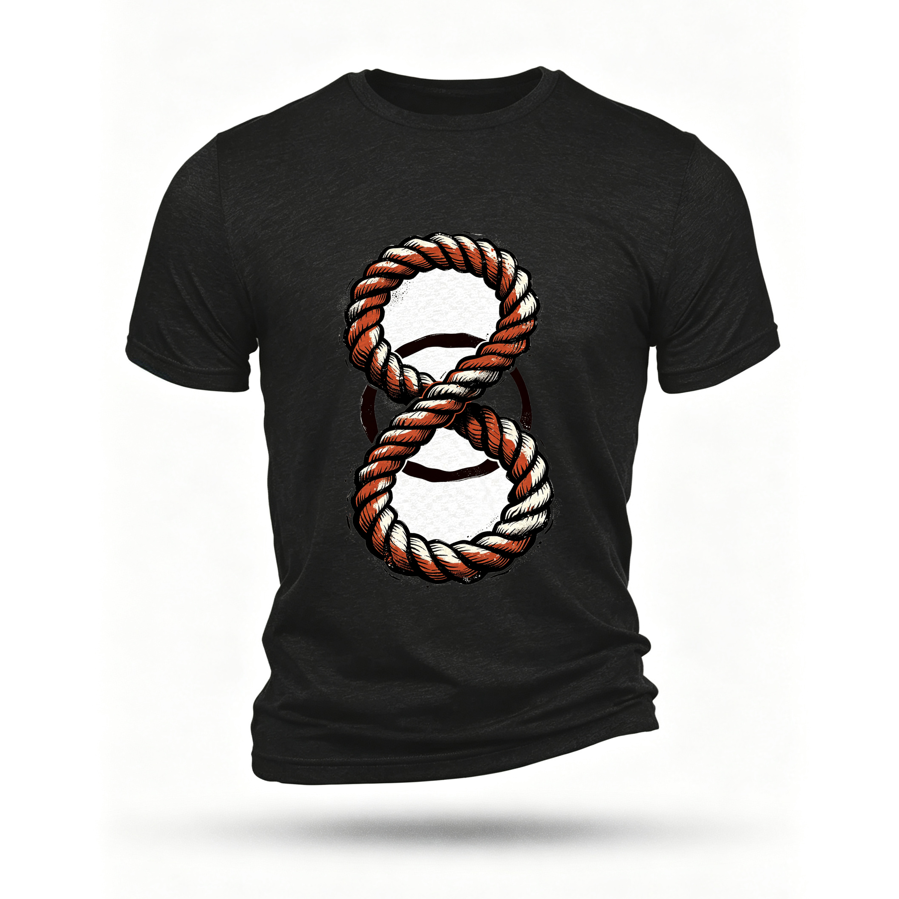 Black T-shirt, front print