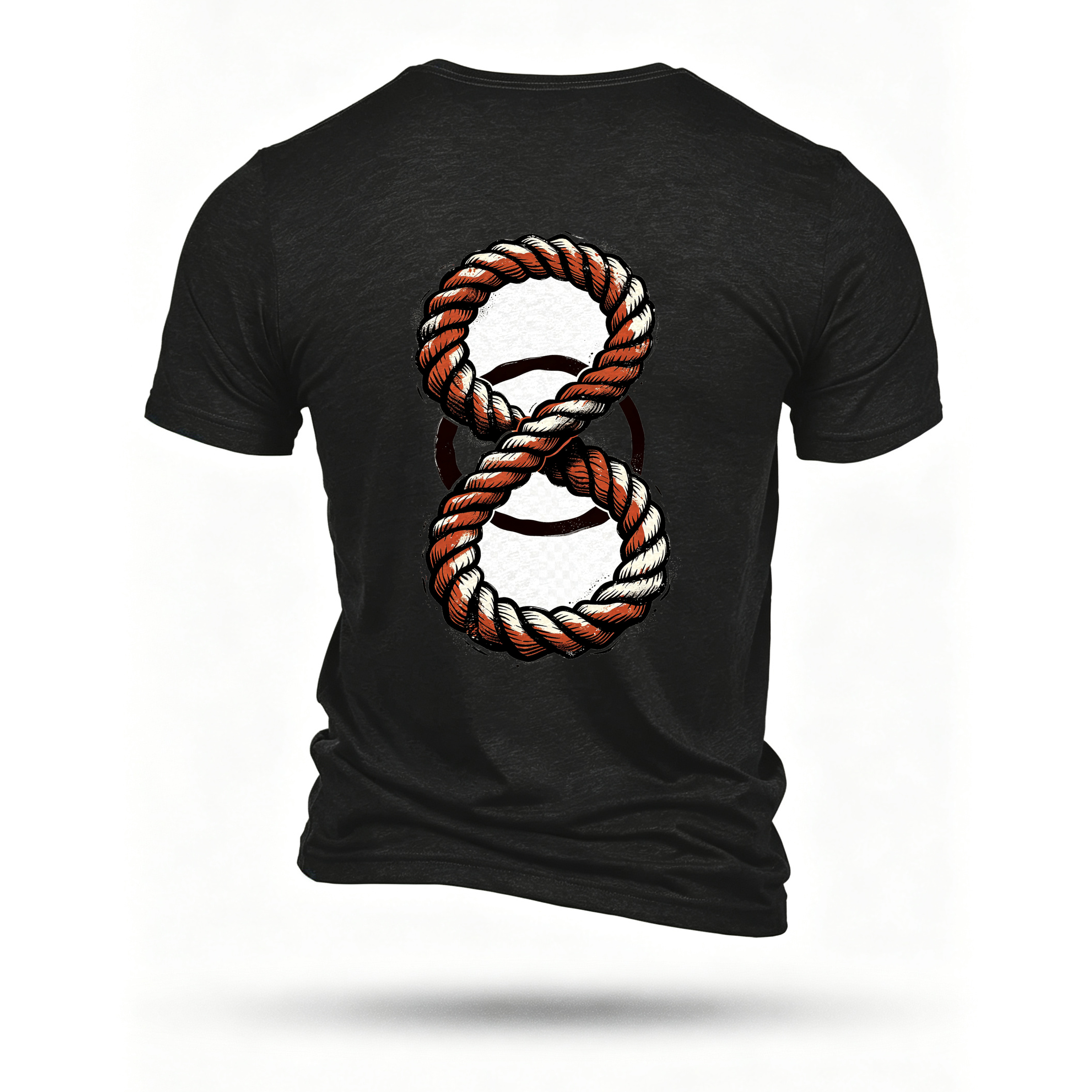 Black T-shirt, back print