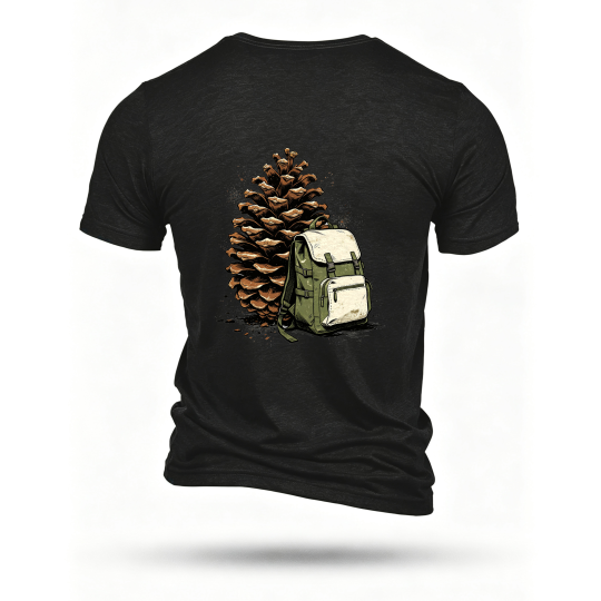 Black T-shirt, back print