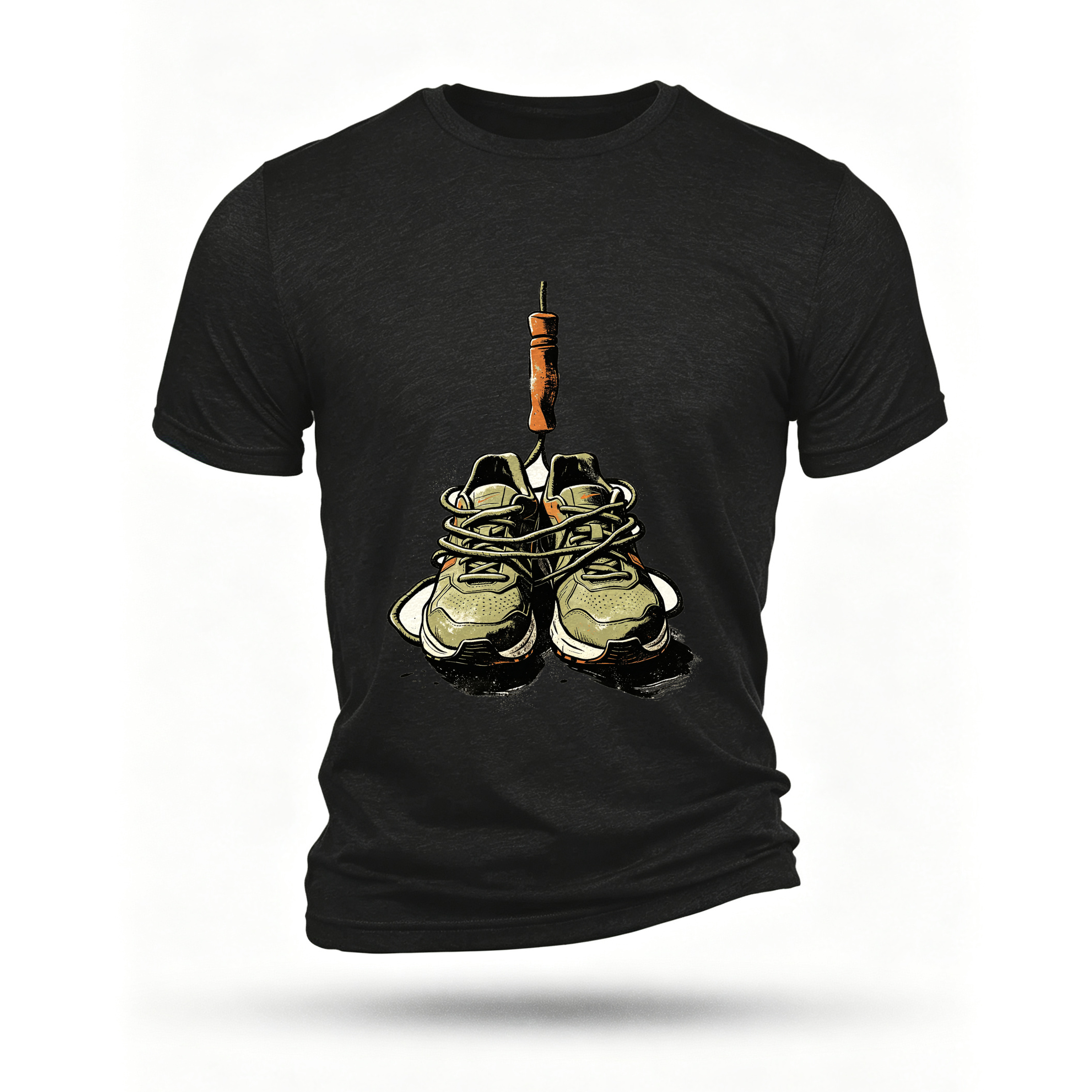 Black T-shirt, front print
