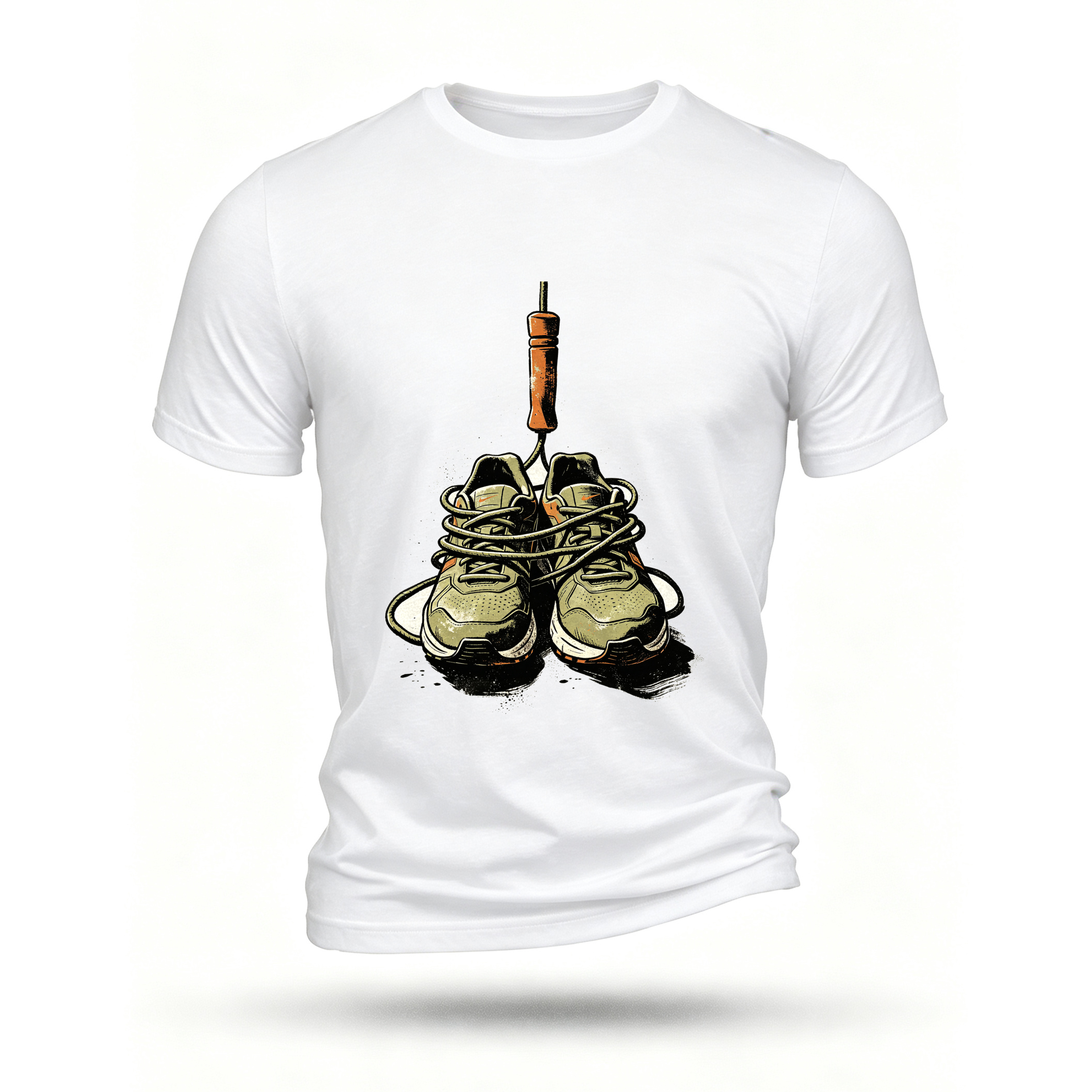 White T-shirt, front print