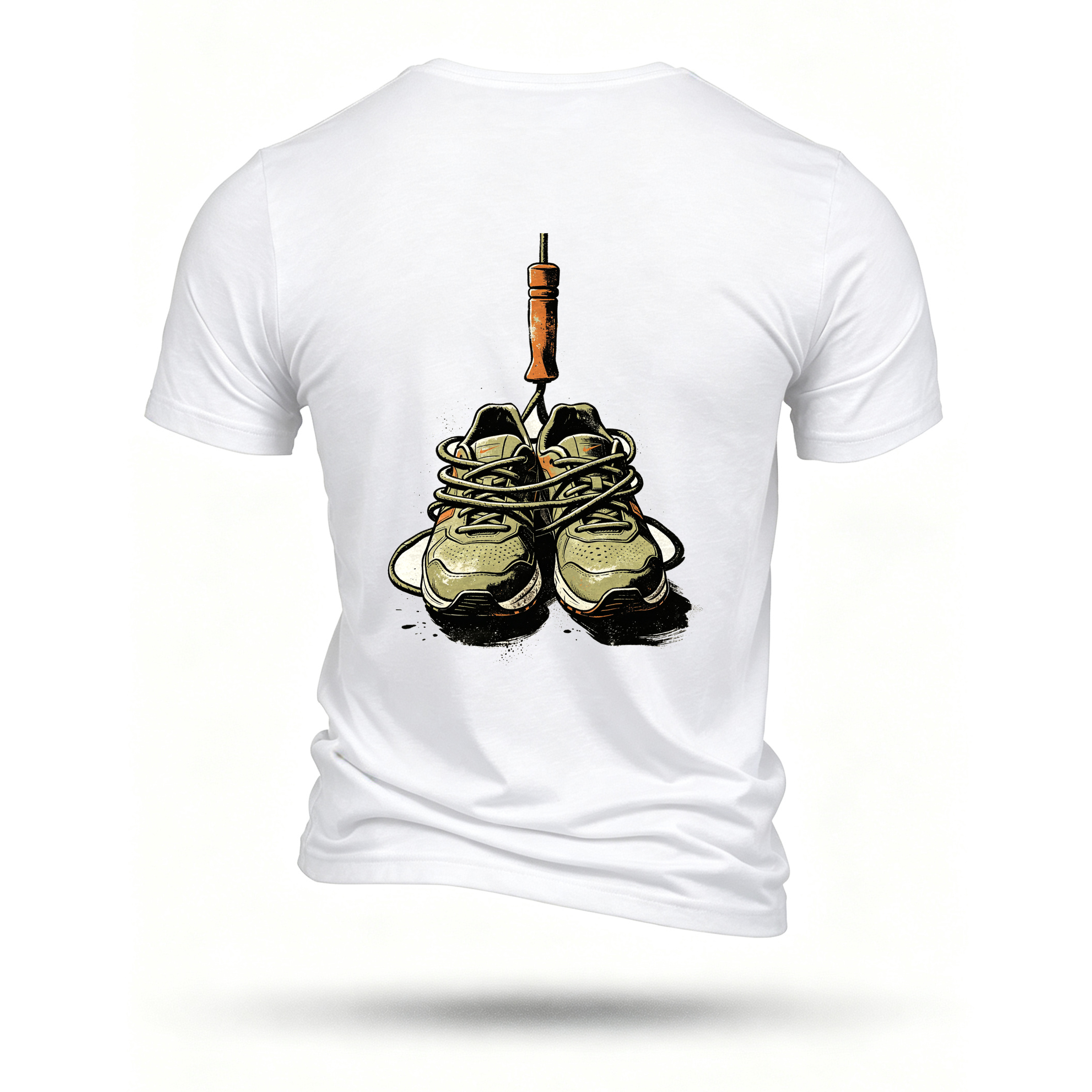 White T-shirt, back print