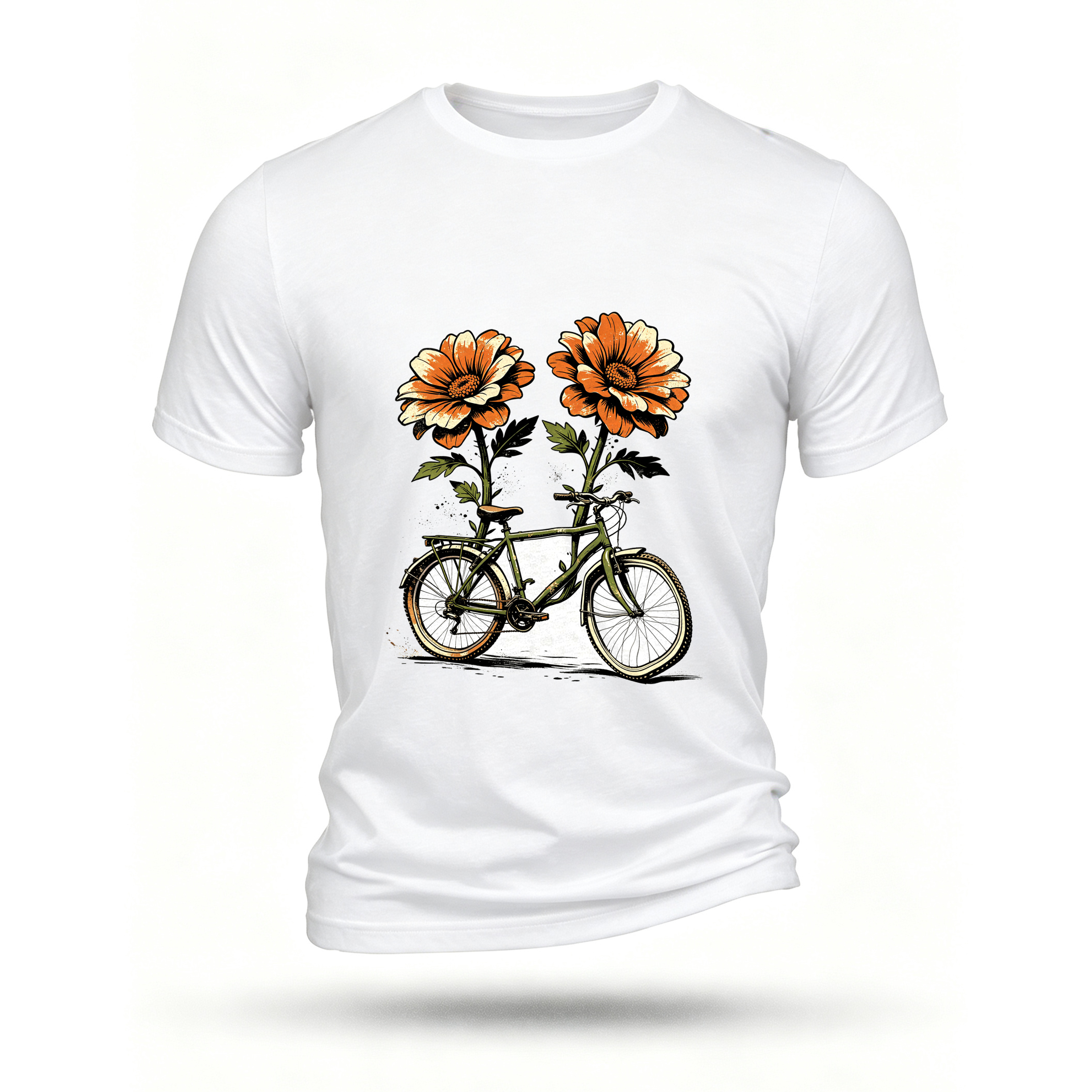 White T-shirt, front print