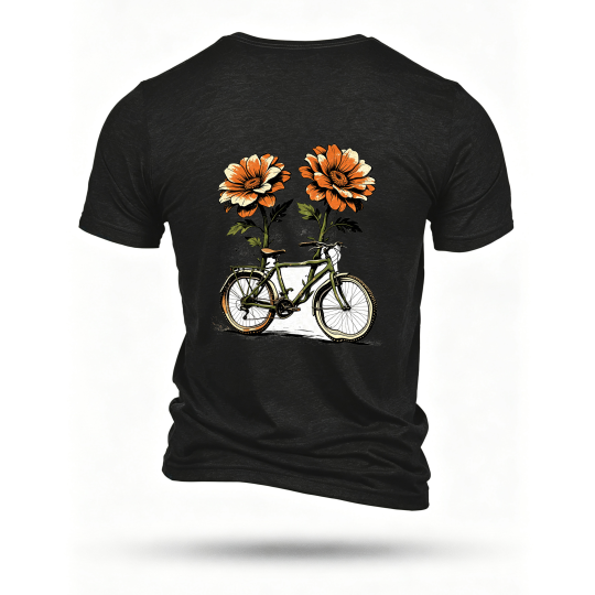 Black T-shirt, back print
