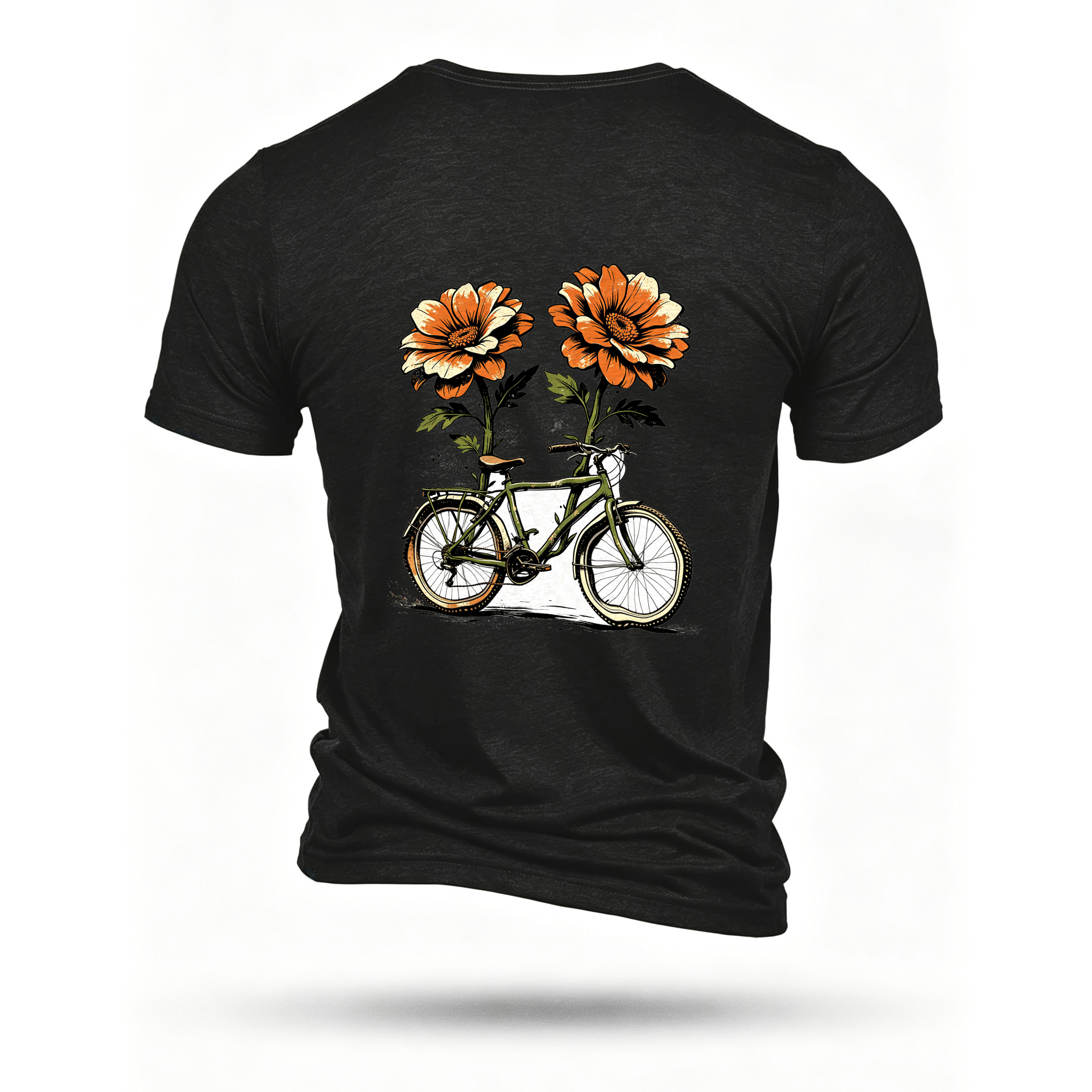 Black T-shirt, back print