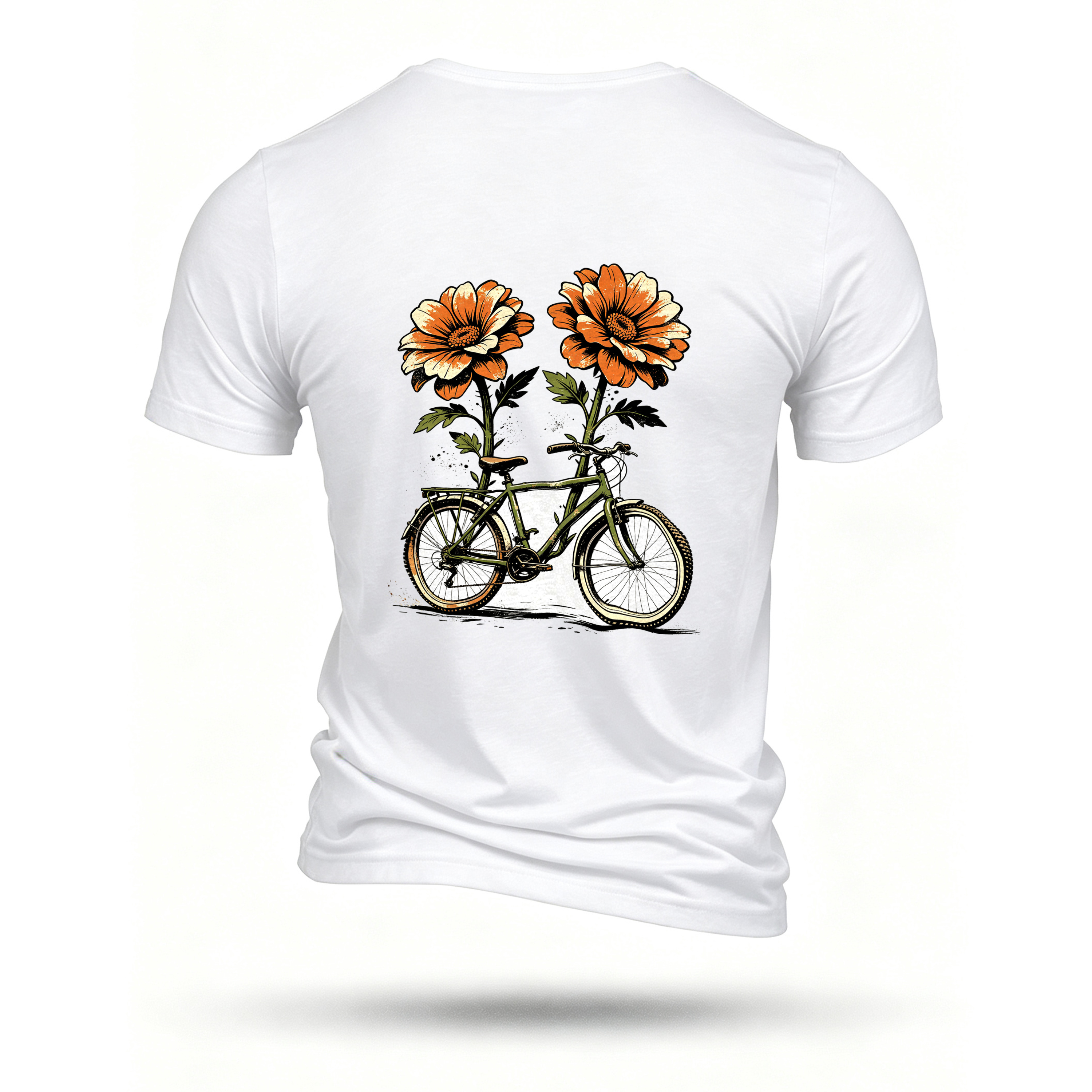 White T-shirt, back print