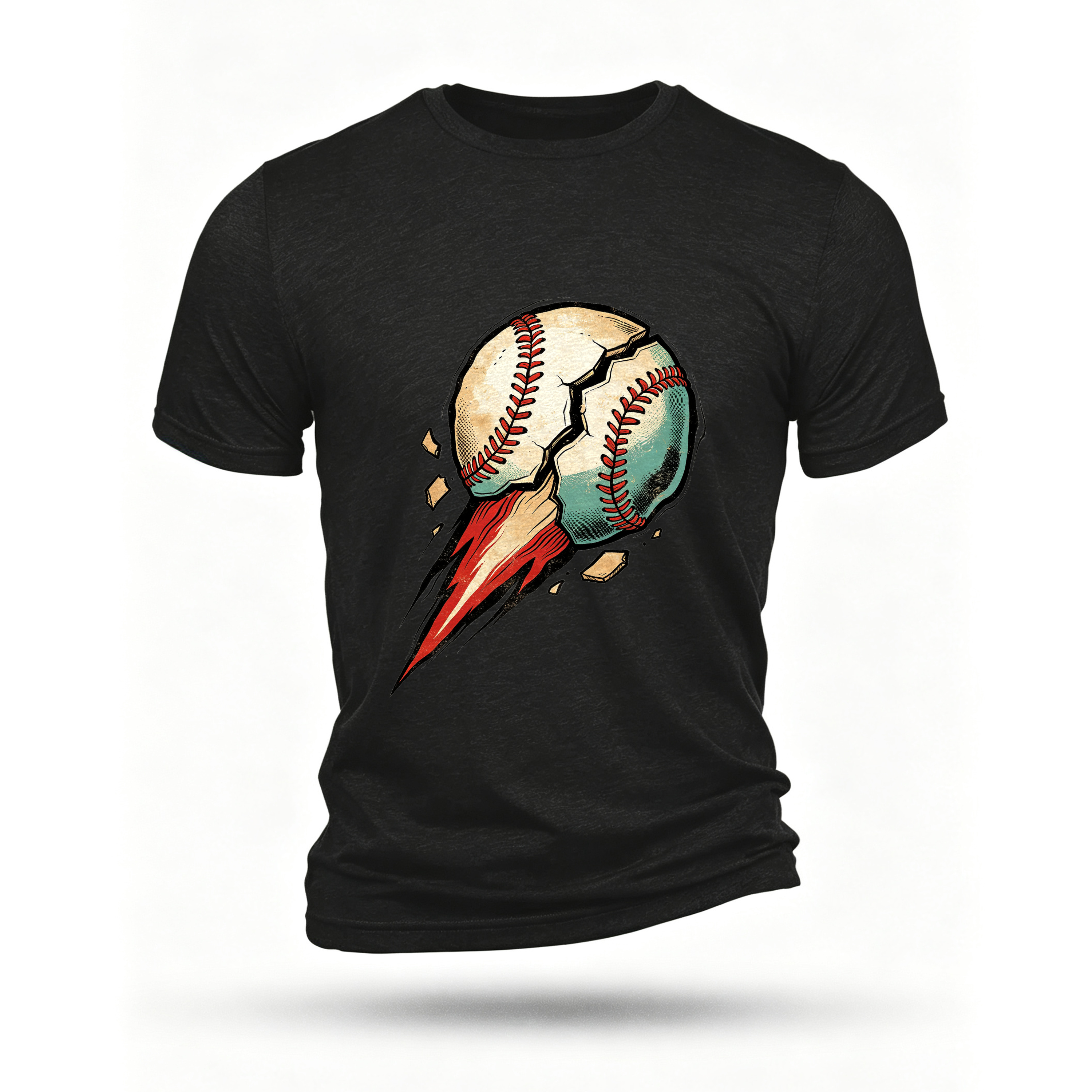Black T-shirt, front print