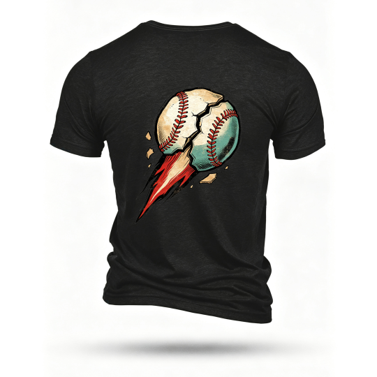 Black T-shirt, back print