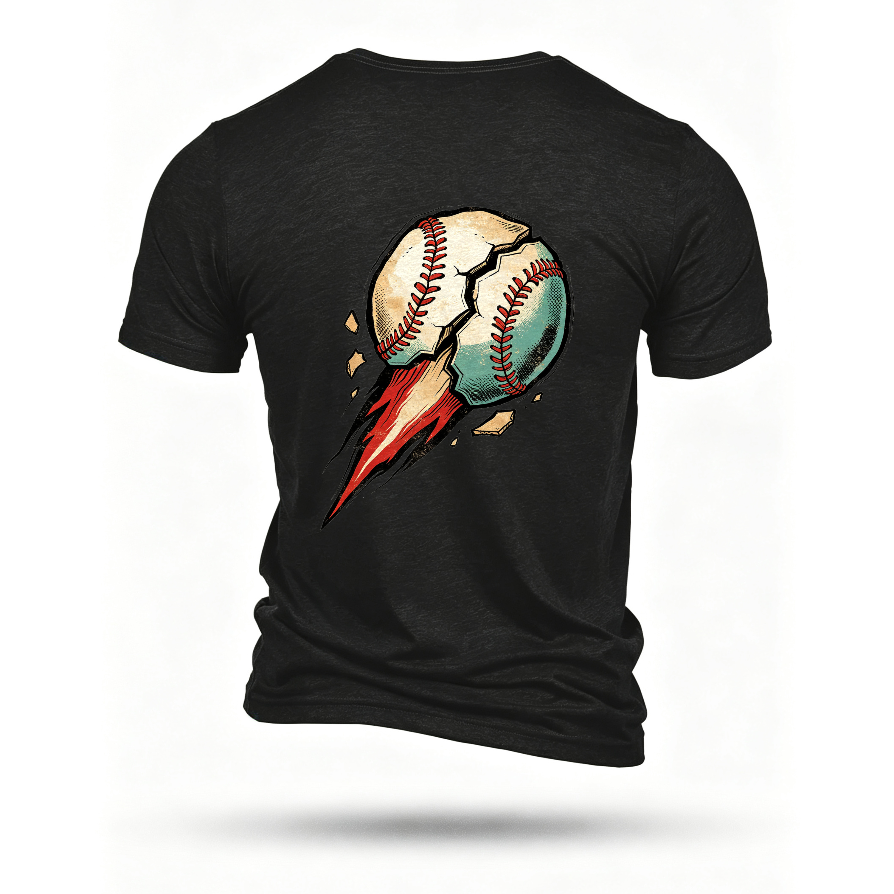 Black T-shirt, back print