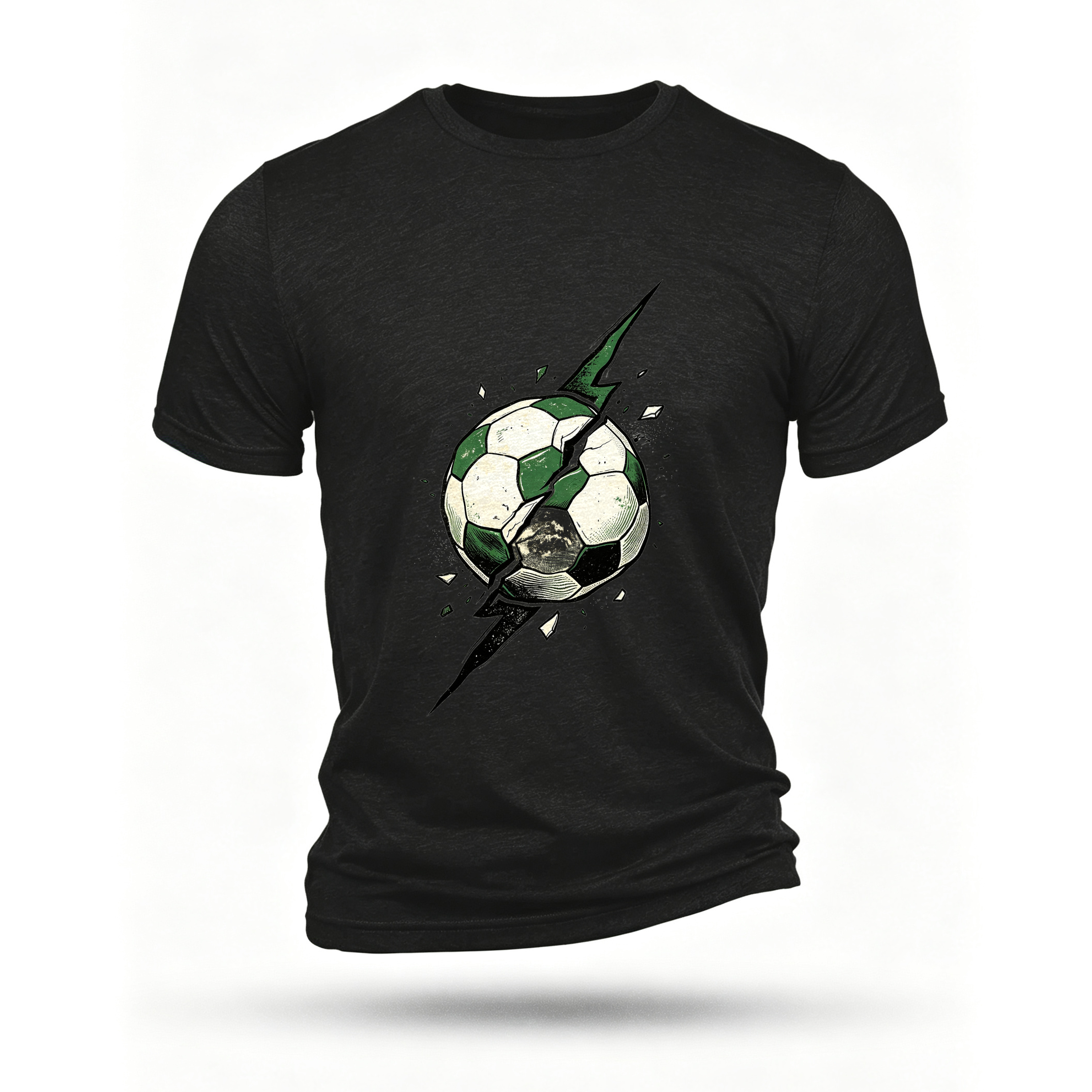 Black T-shirt, front print