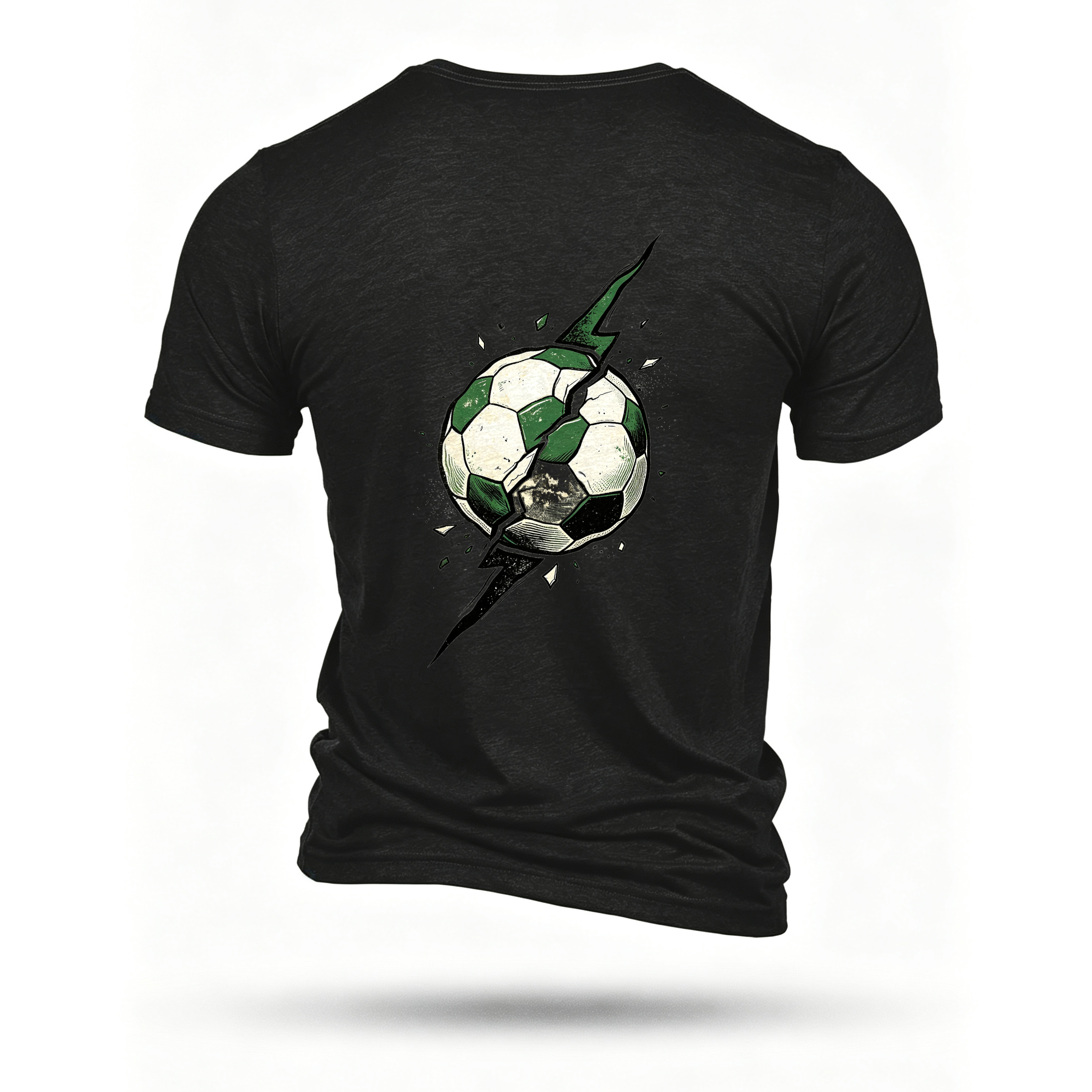 Black T-shirt, back print