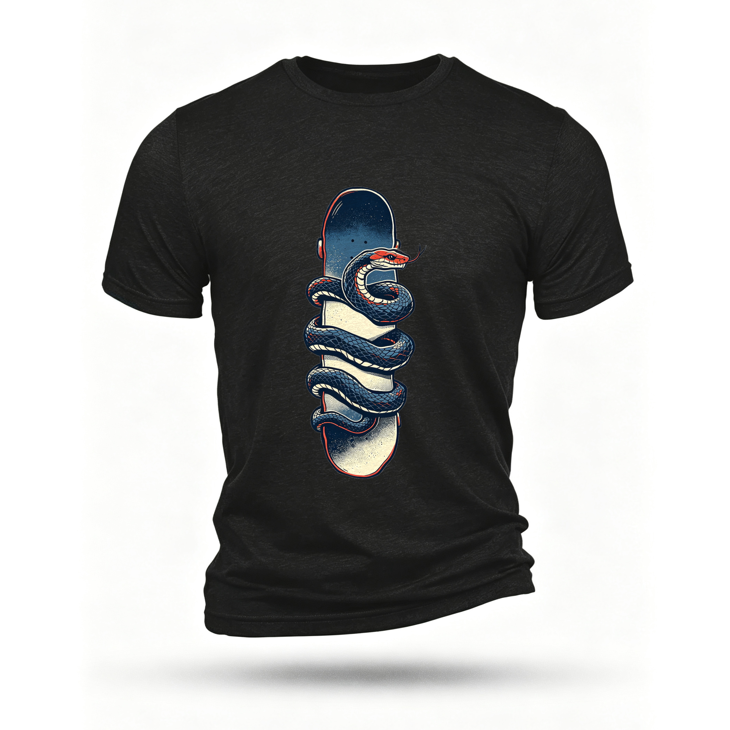 Black T-shirt, front print