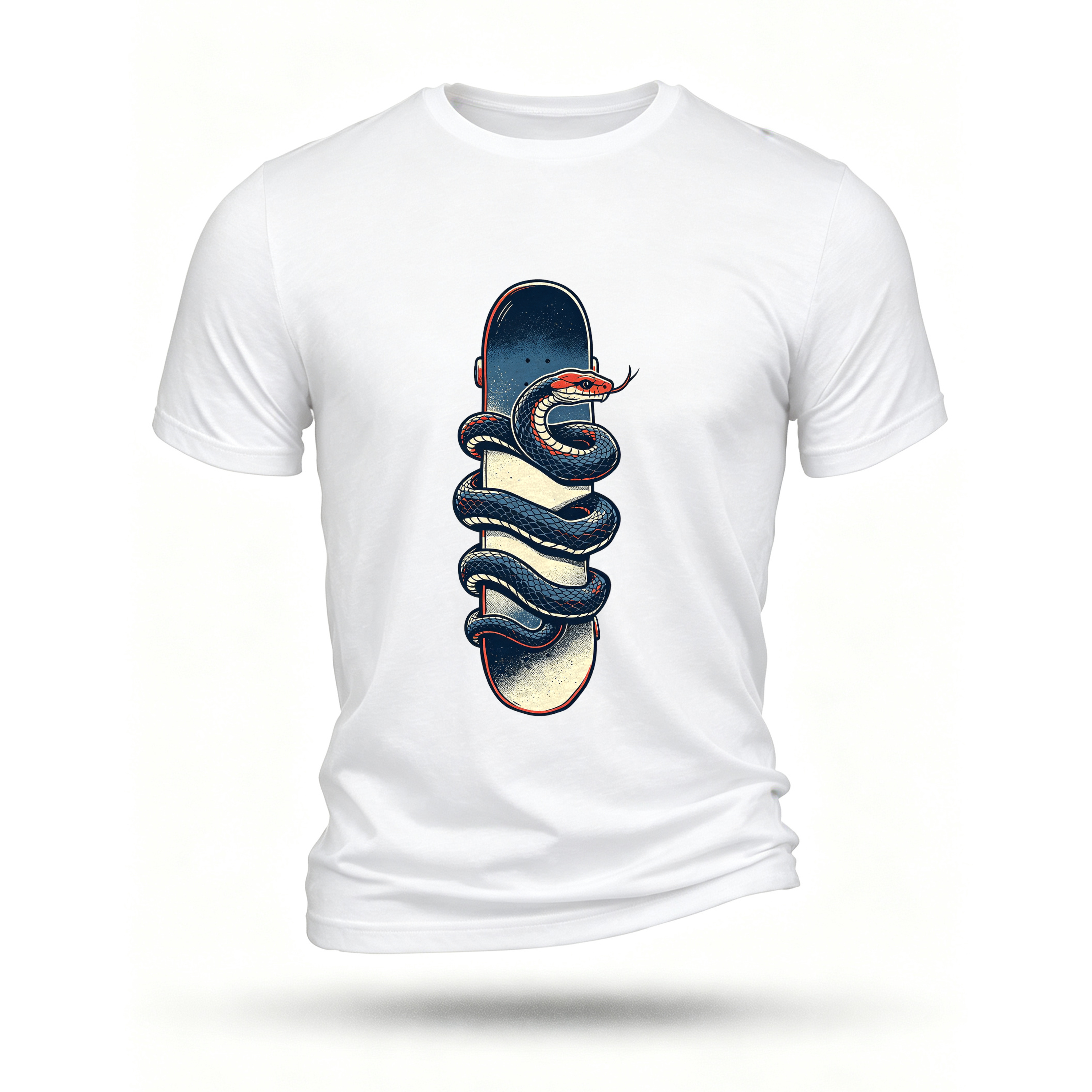 White T-shirt, front print