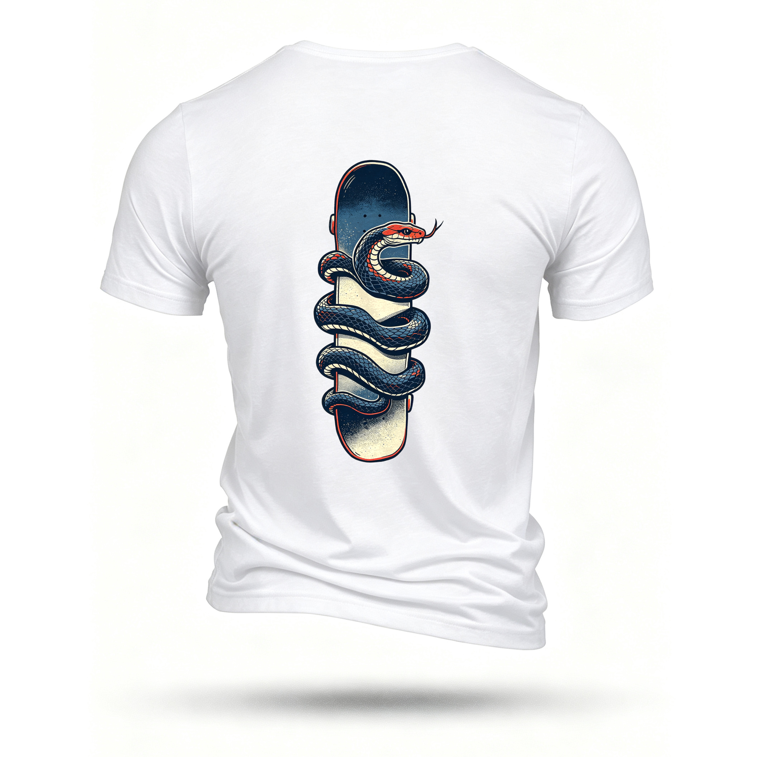 White T-shirt, back print