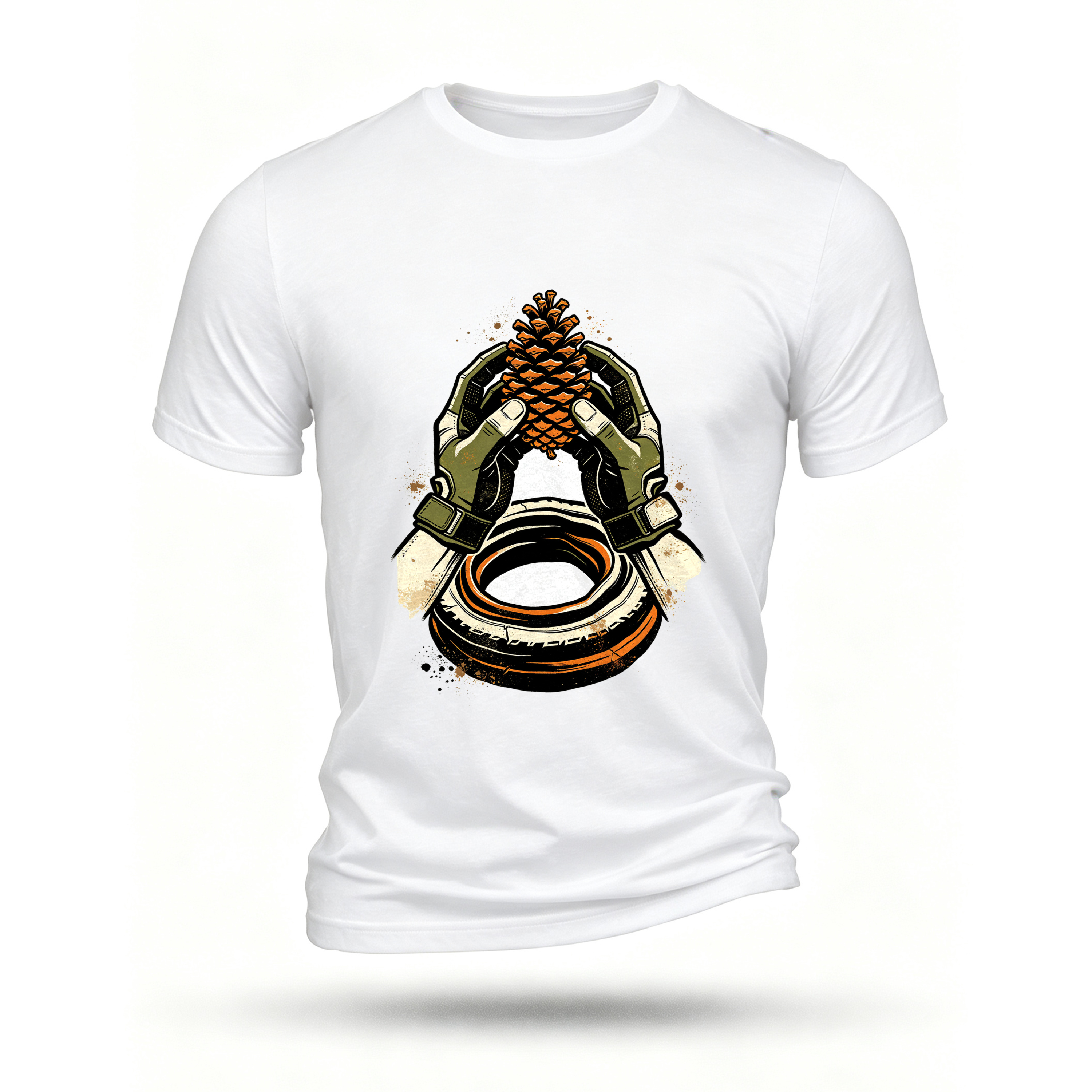 White T-shirt, front print