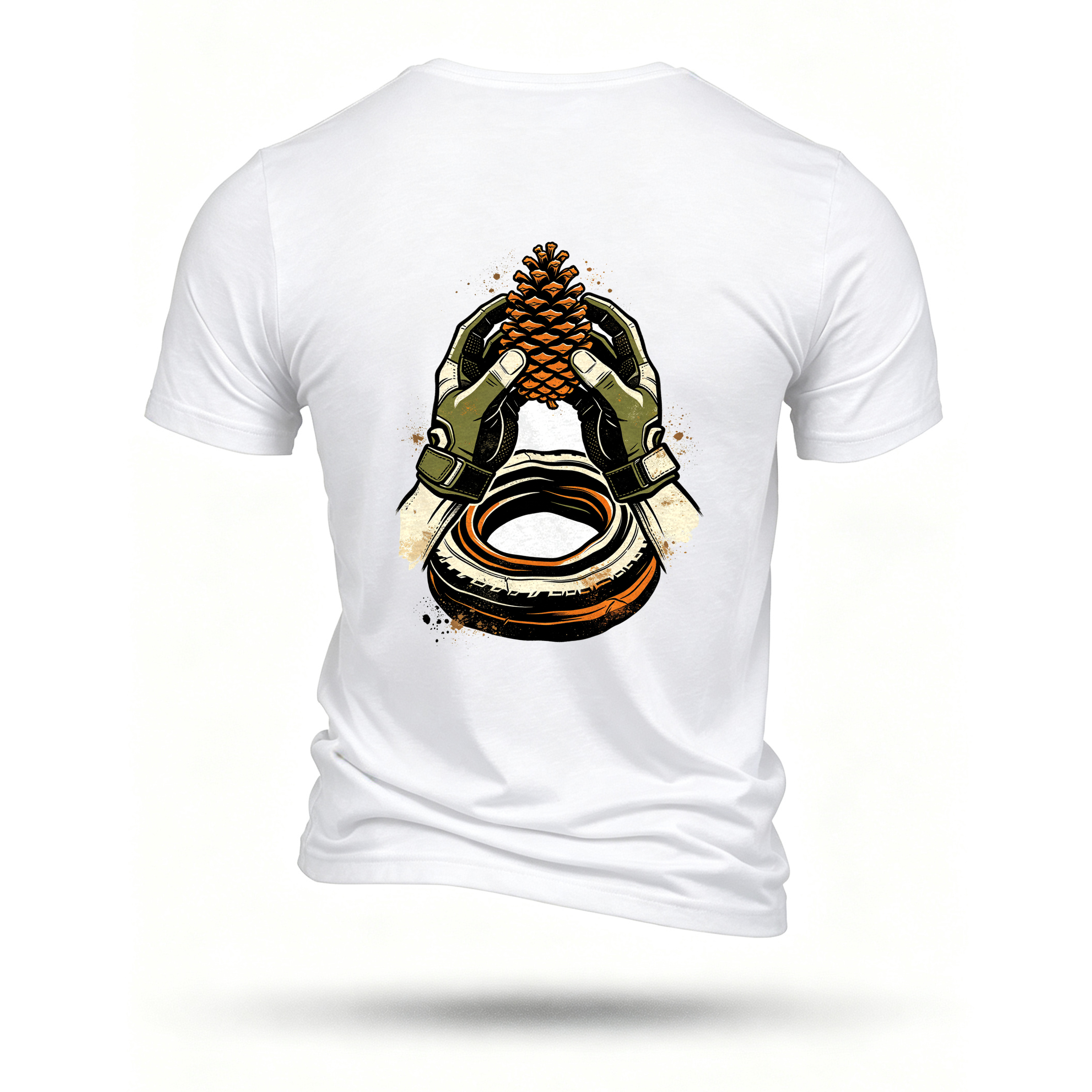 White T-shirt, back print
