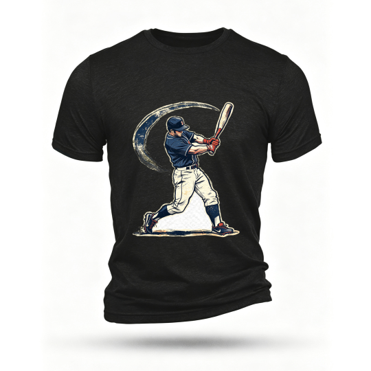 Black T-shirt, front print
