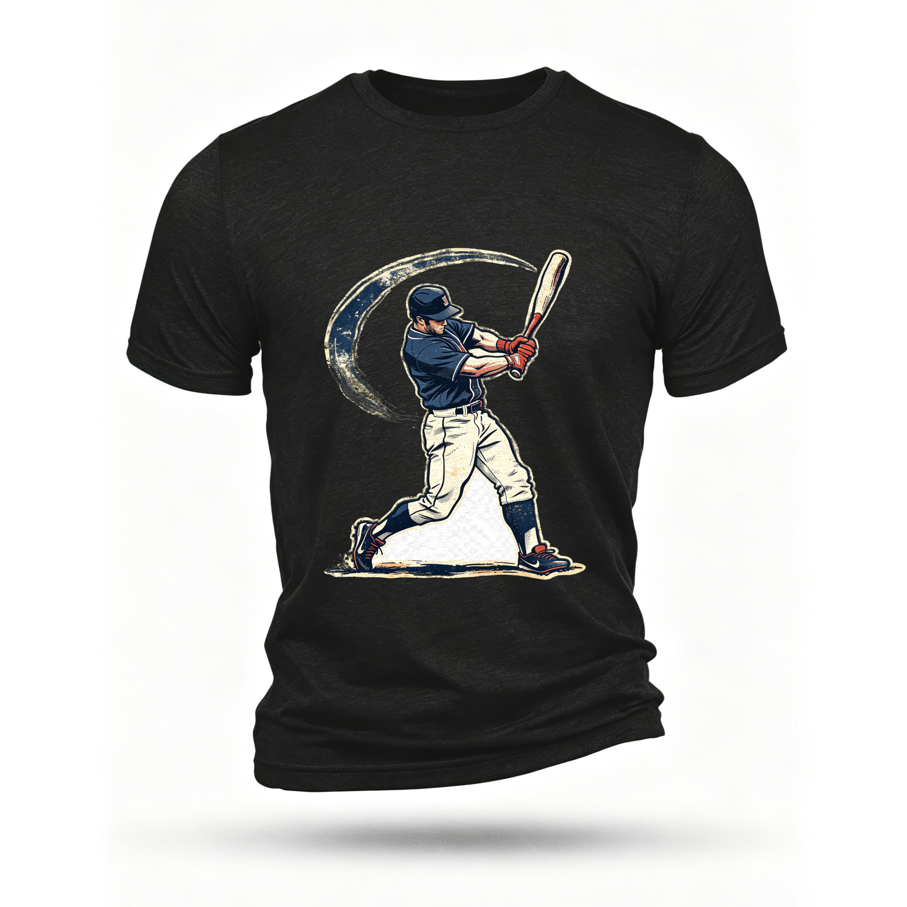 Black T-shirt, front print