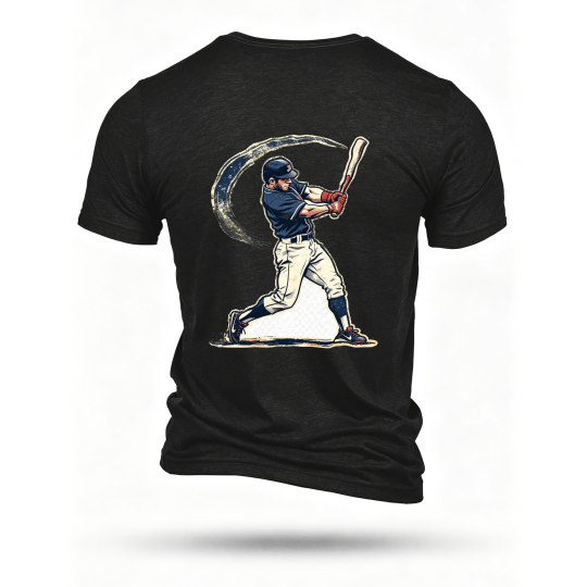 Black T-shirt, back print
