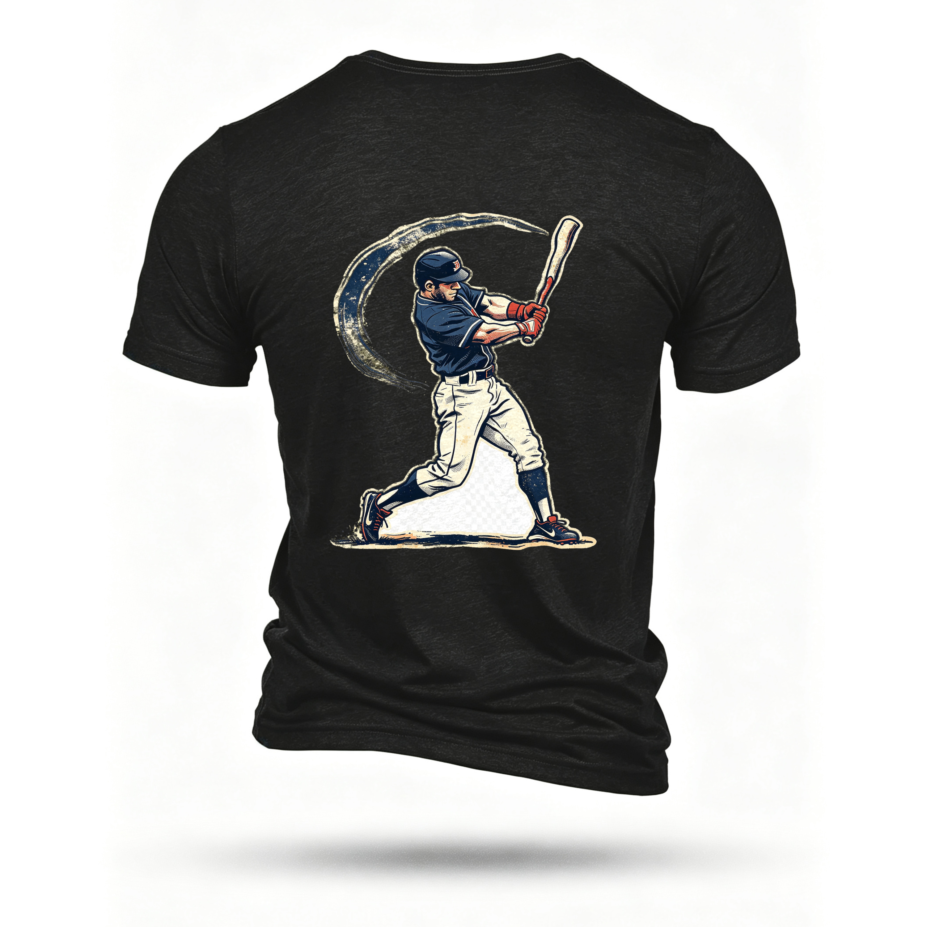 Black T-shirt, back print