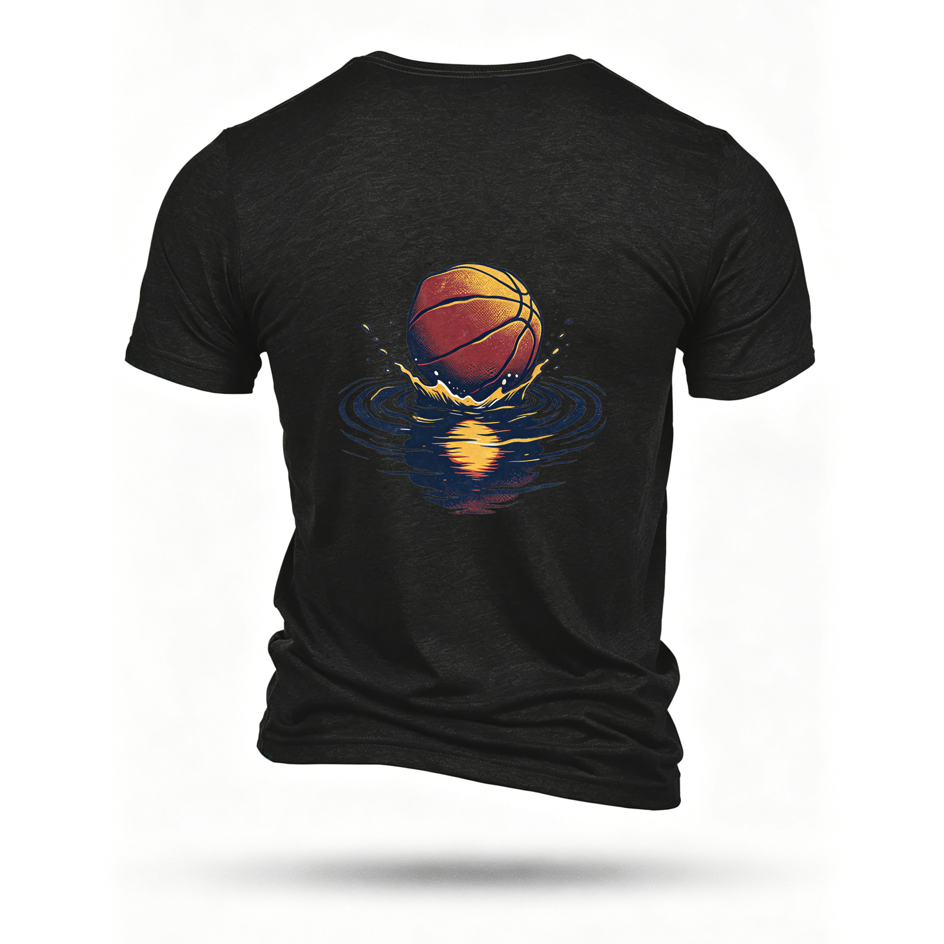 Black T-shirt, back print