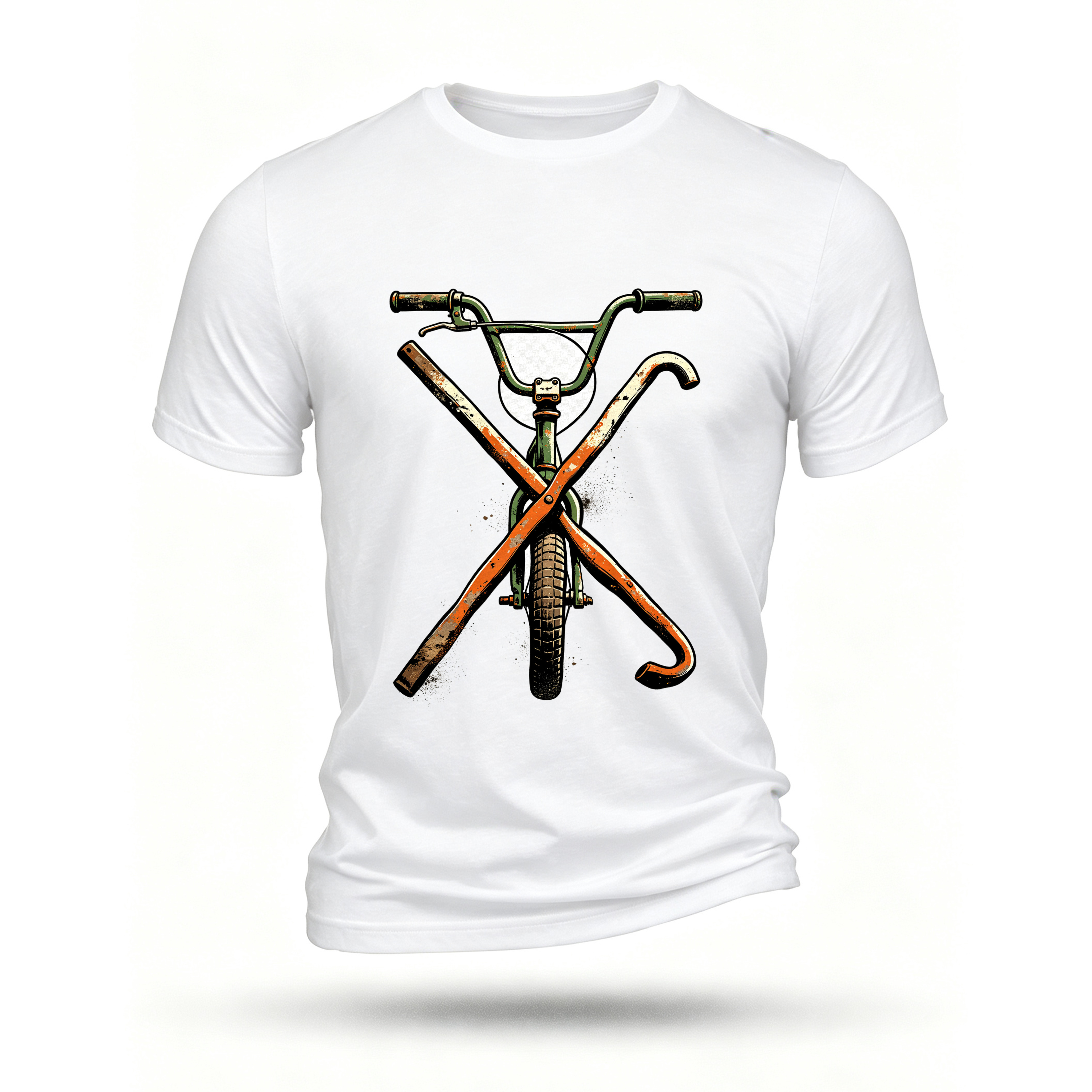 White T-shirt, front print