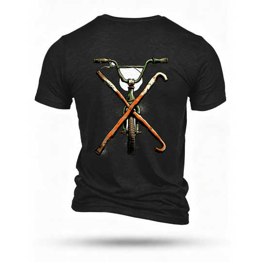 Black T-shirt, back print