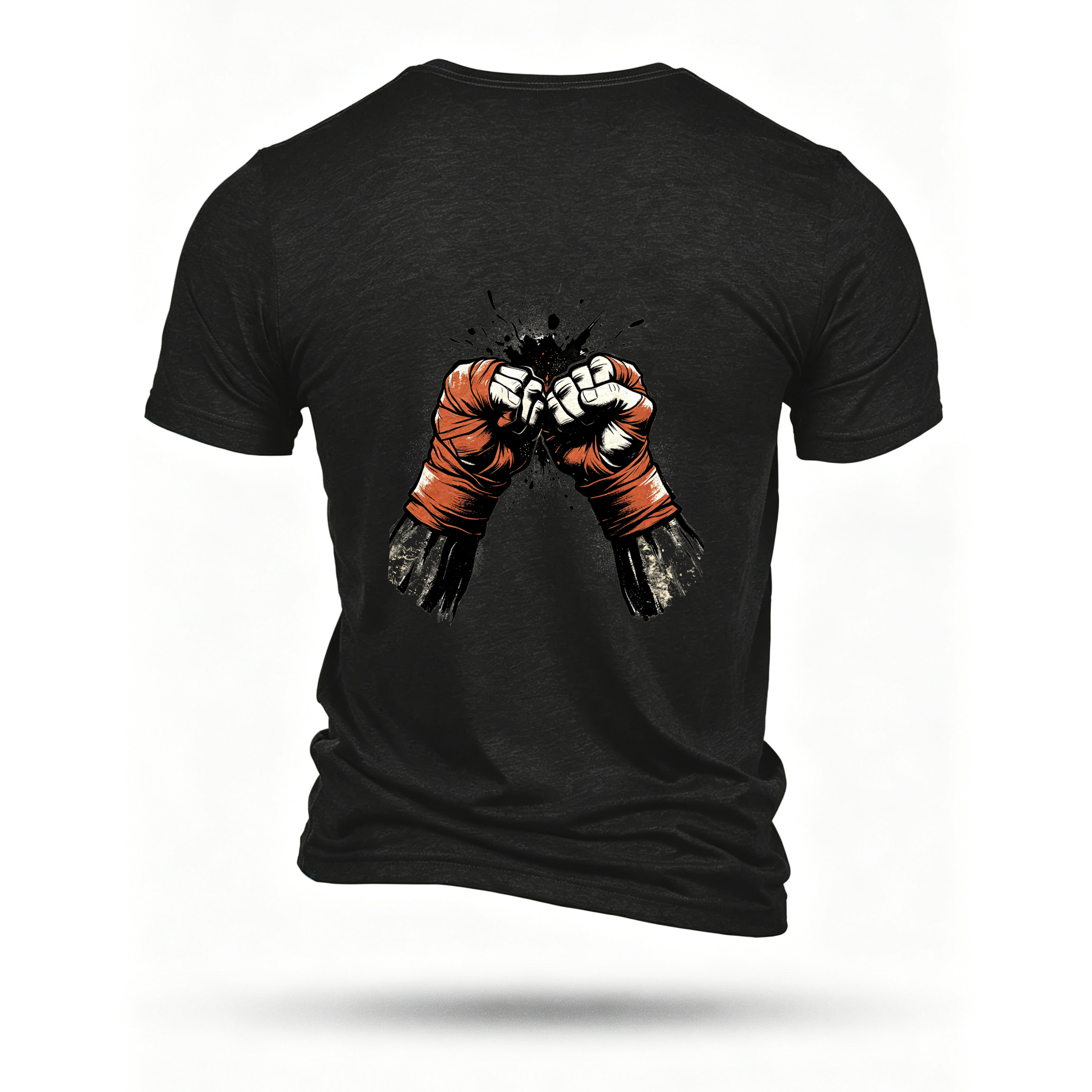 Black T-shirt, back print