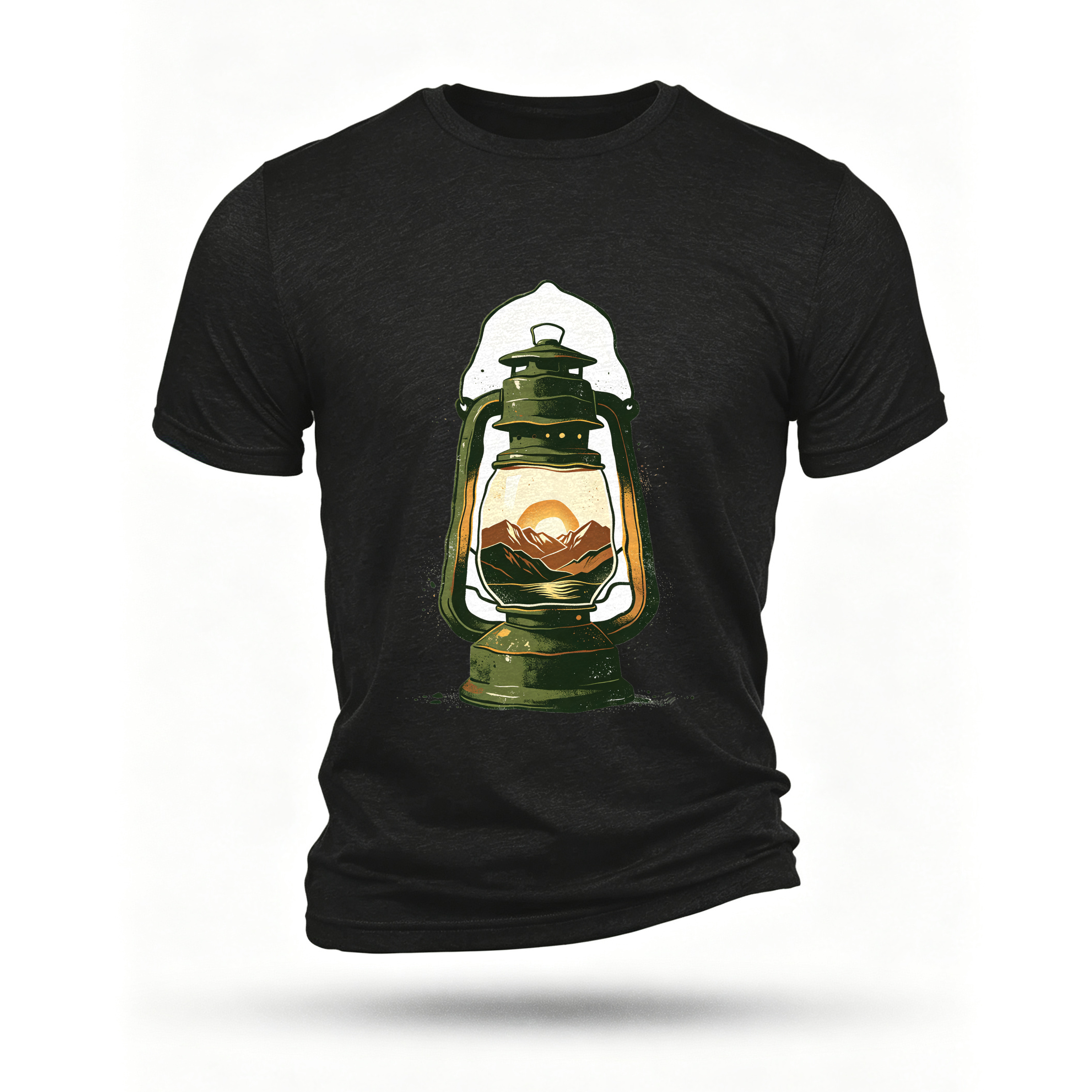 Black T-shirt, front print