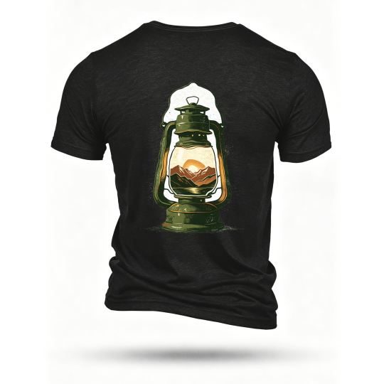Black T-shirt, back print