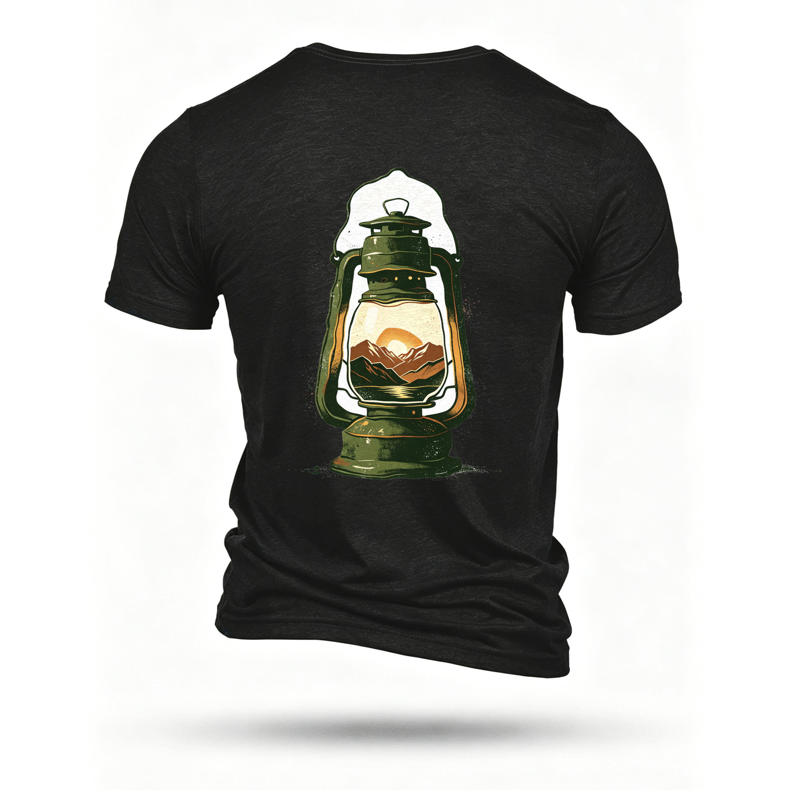 Black T-shirt, back print