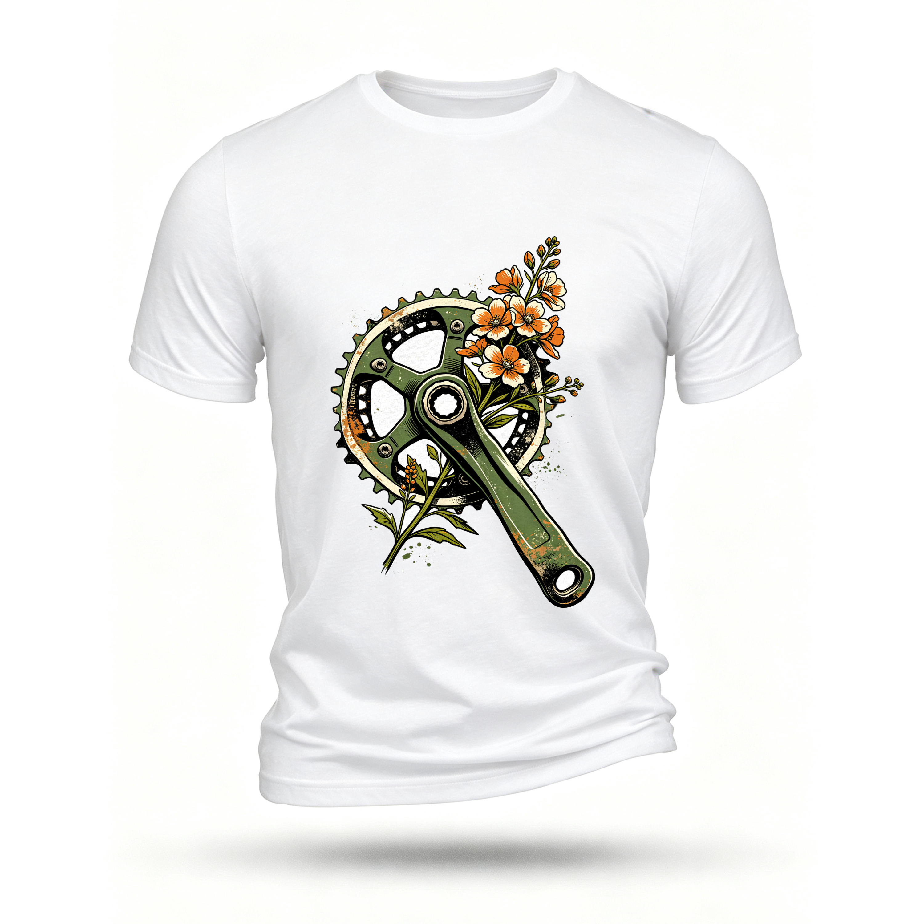 White T-shirt, front print