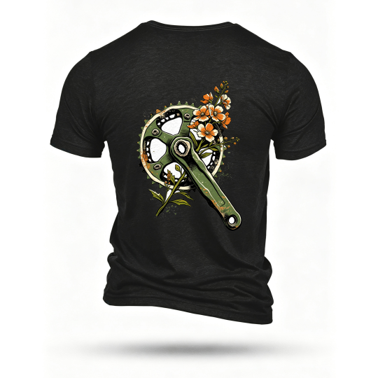 Black T-shirt, back print