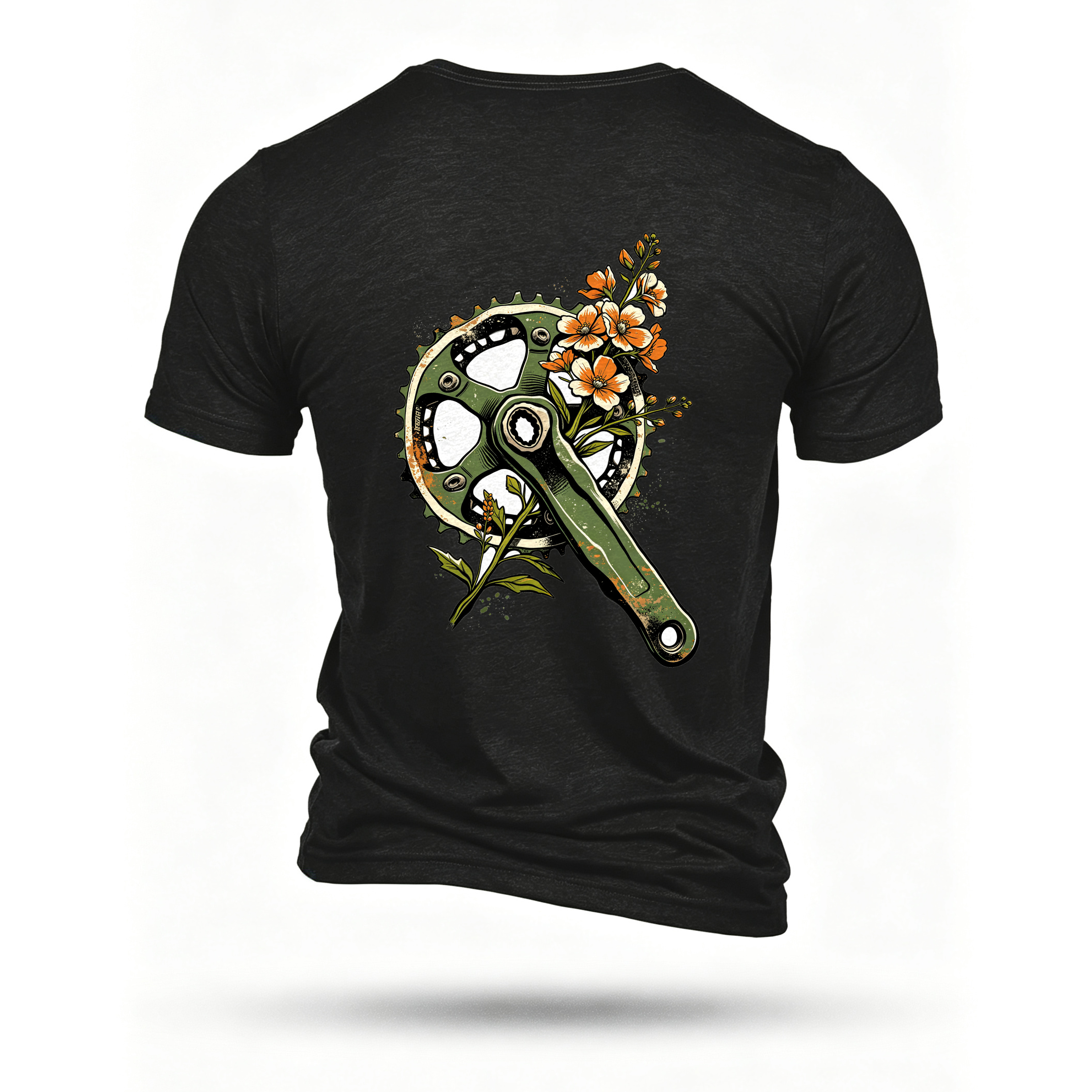 Black T-shirt, back print