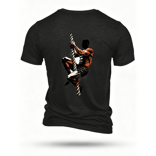 Black T-shirt, back print