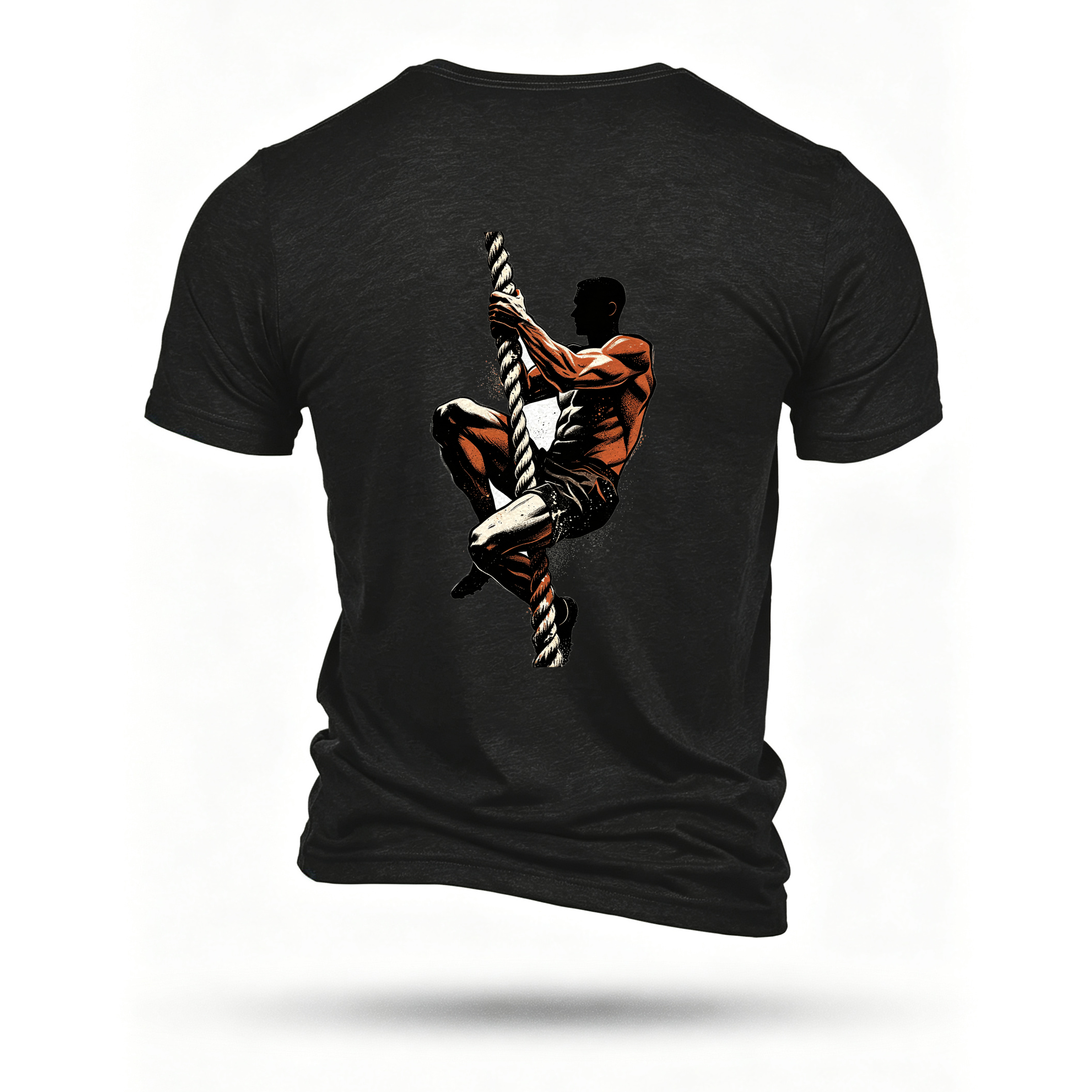 Black T-shirt, back print