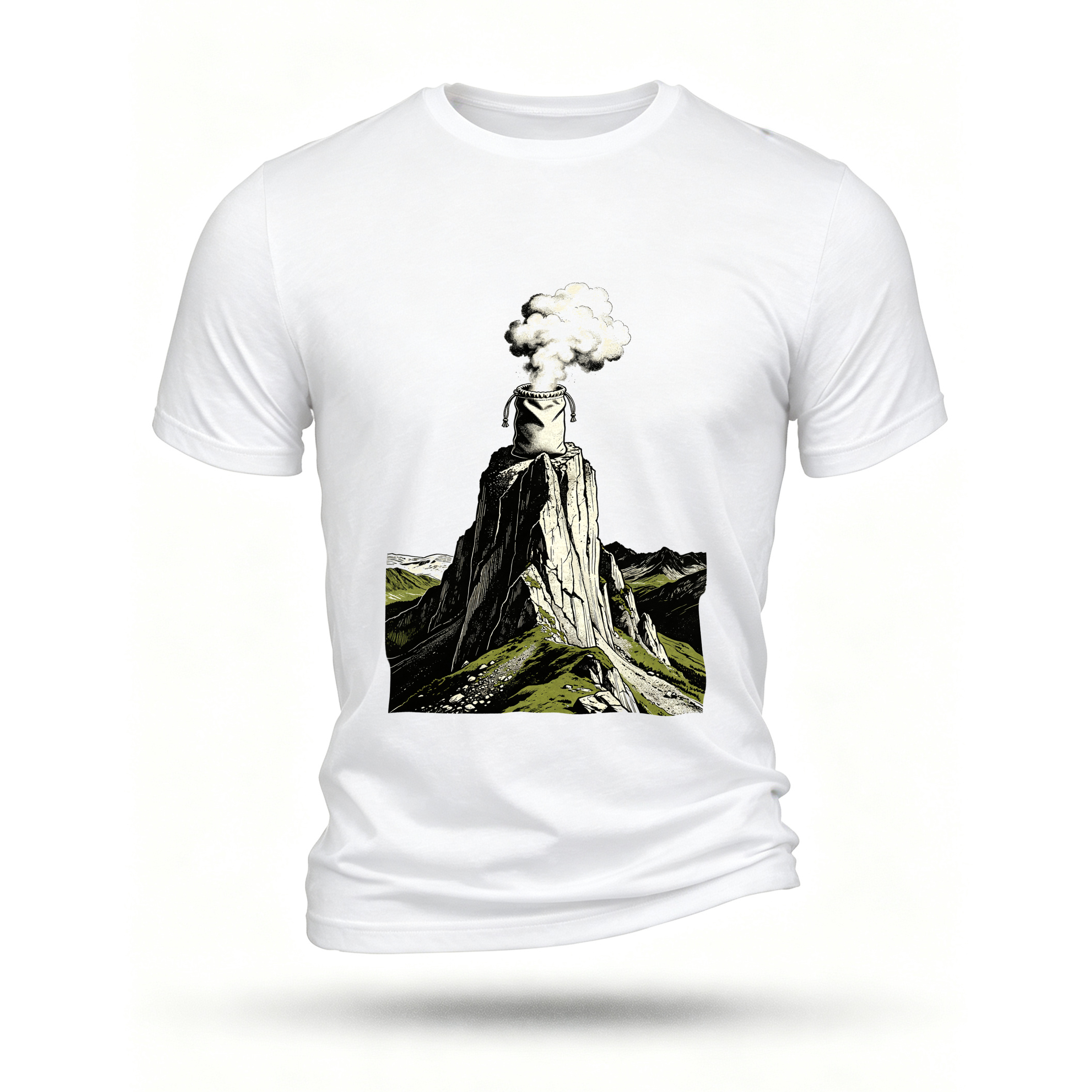 White T-shirt, front print