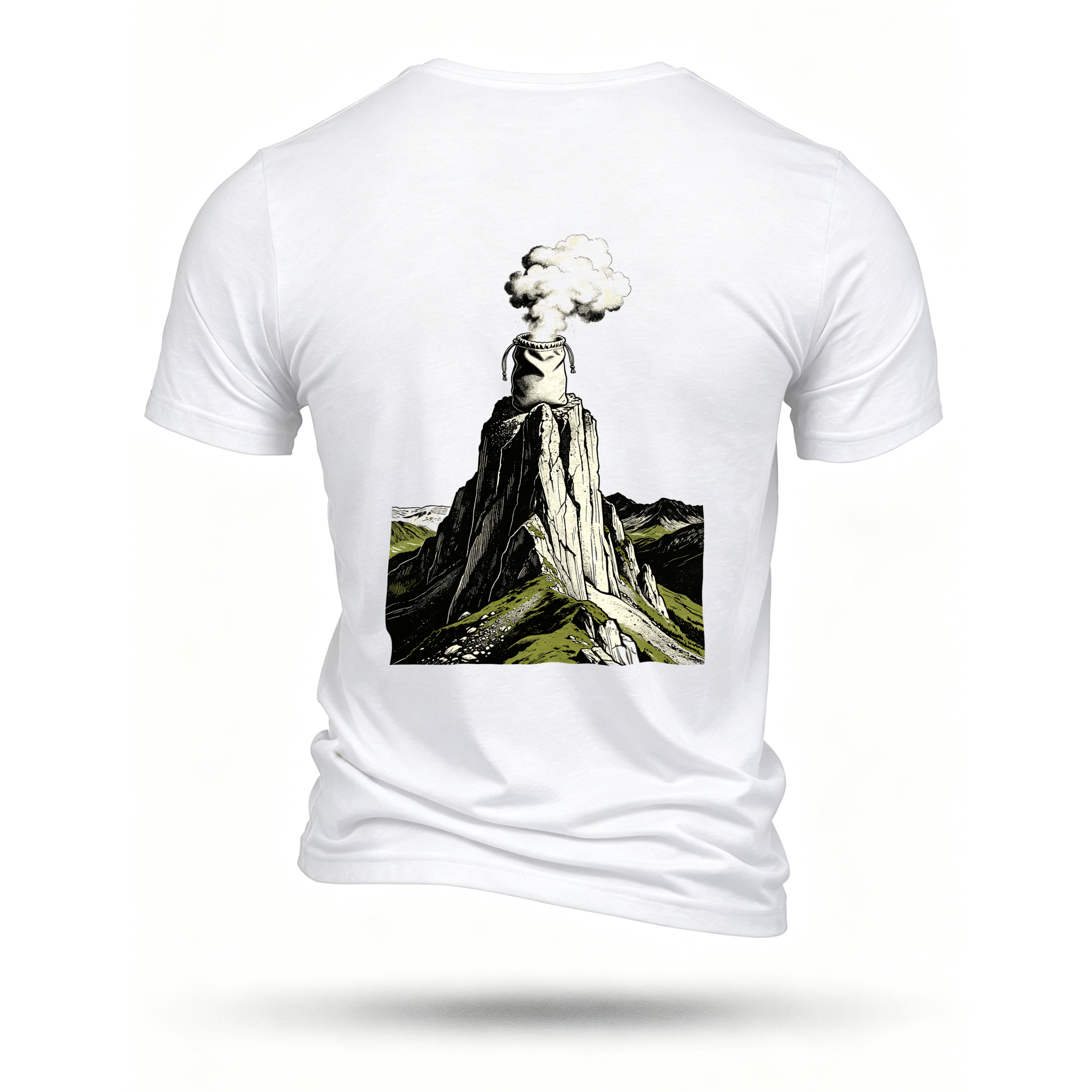 White T-shirt, back print