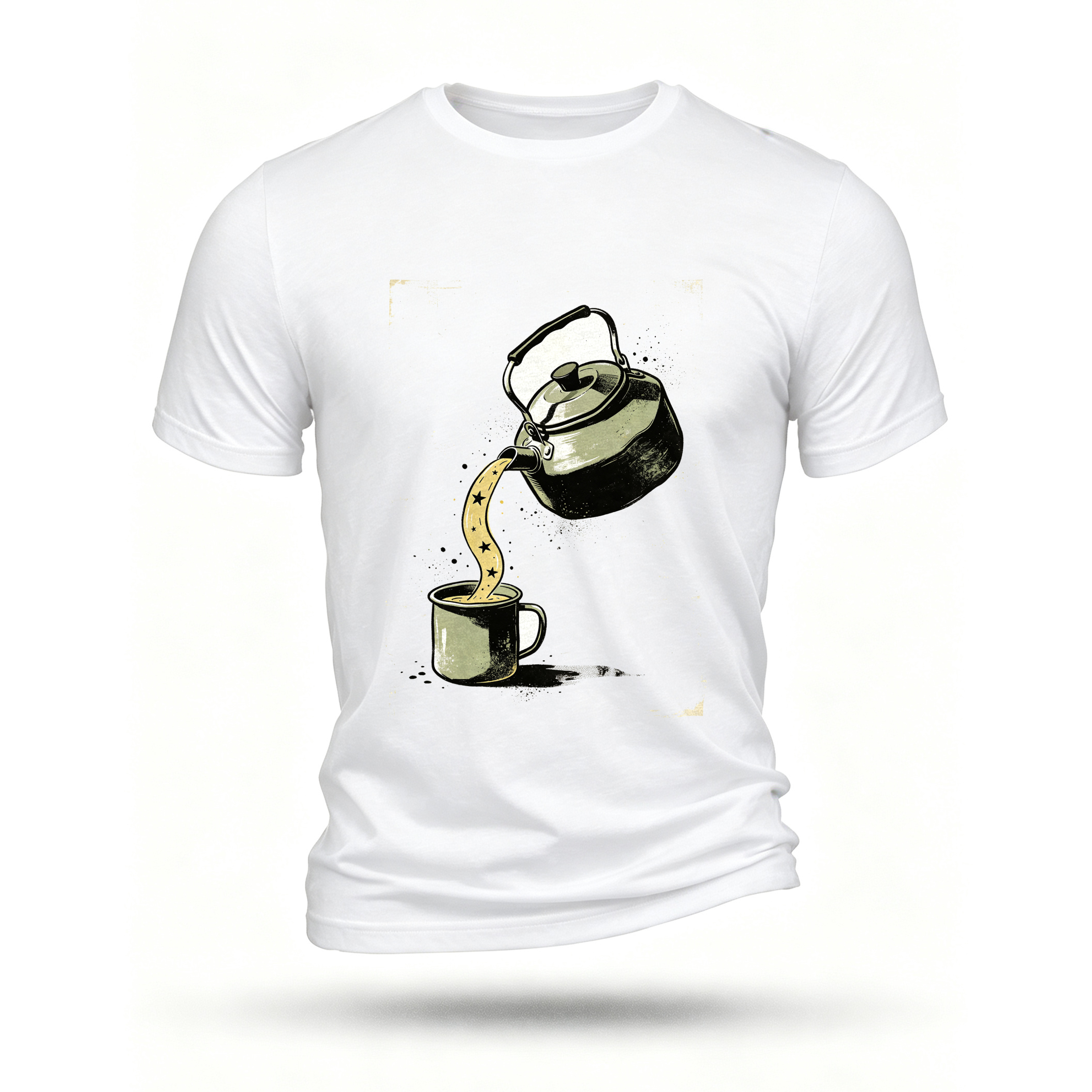 White T-shirt, front print