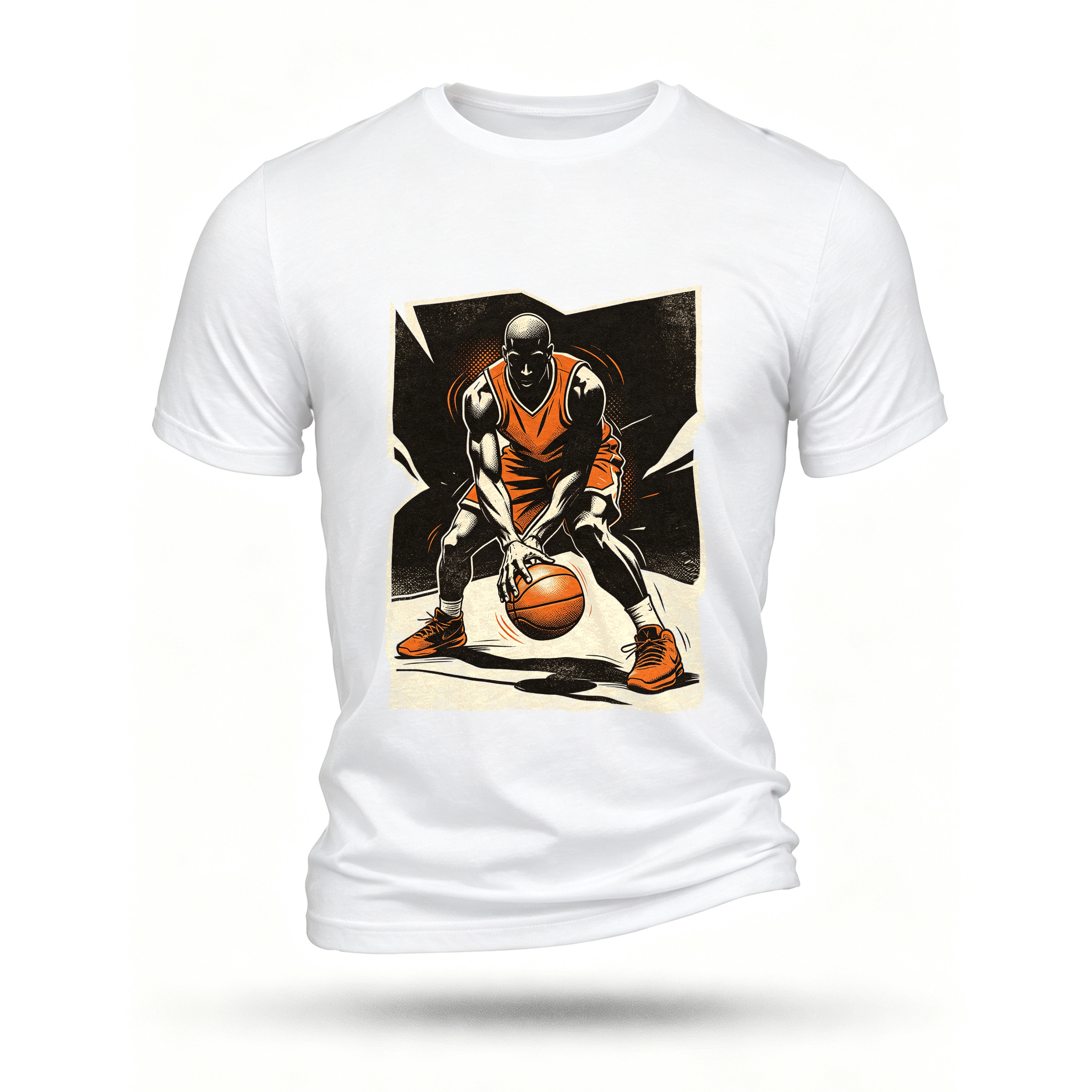 White T-shirt, front print