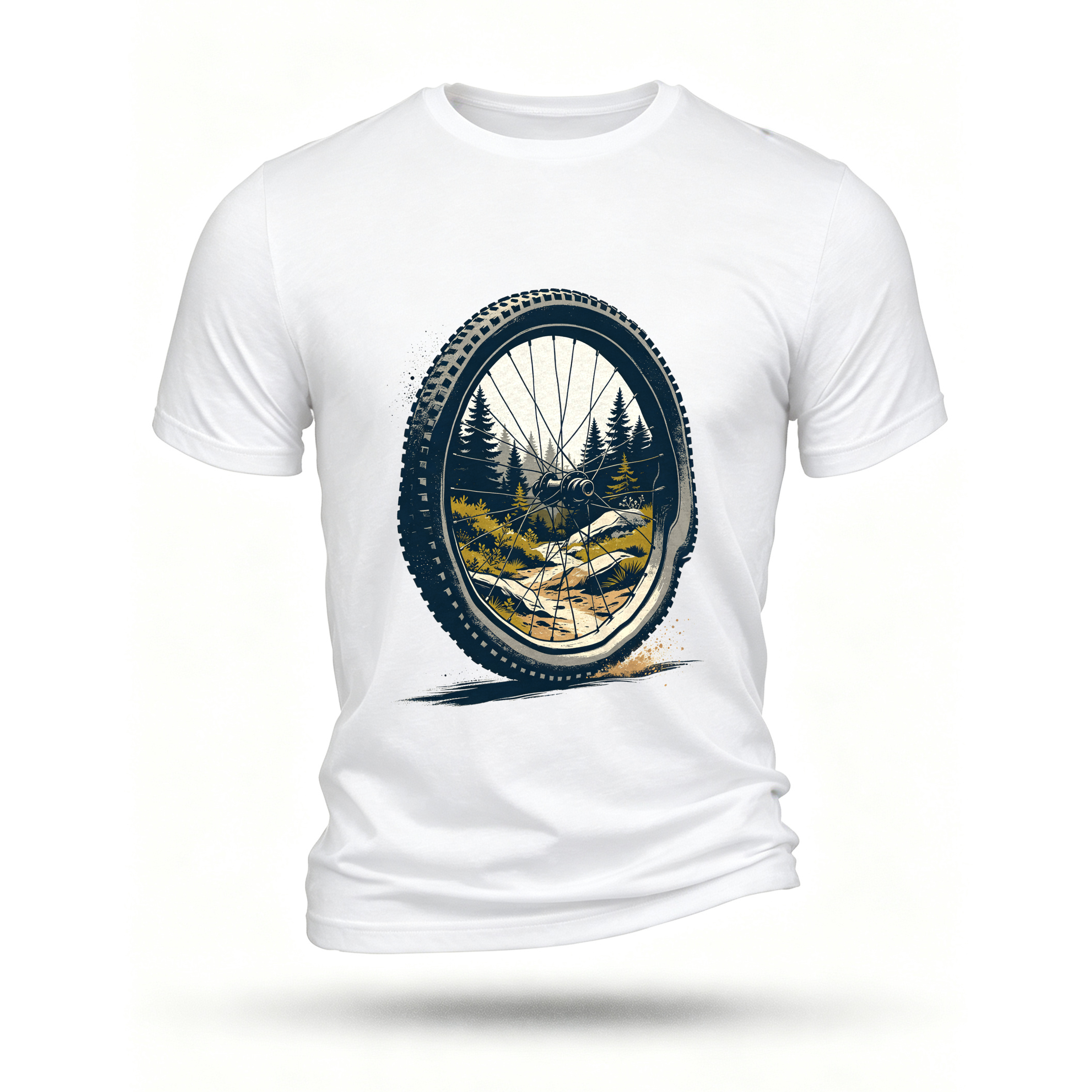 White T-shirt, front print
