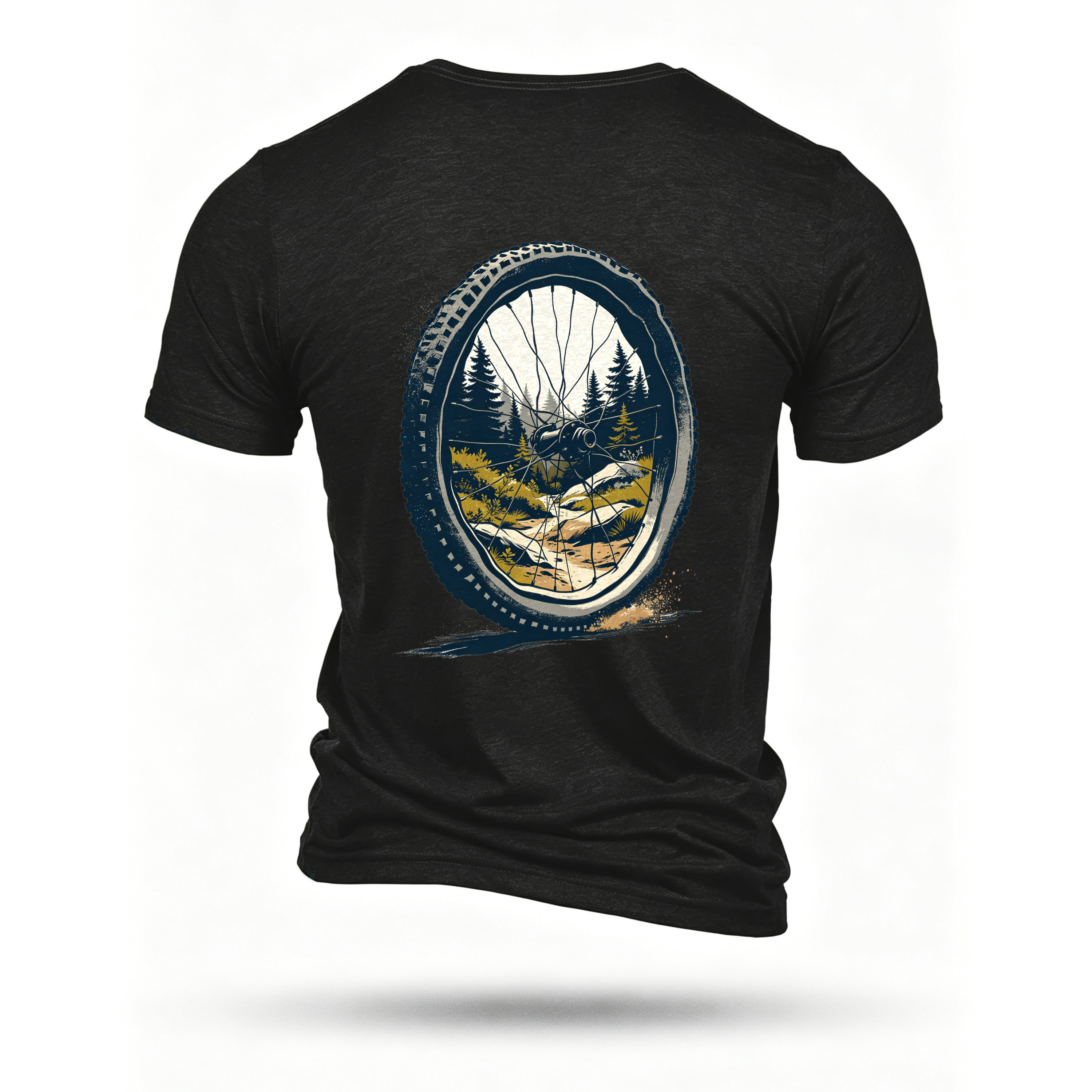 Black T-shirt, back print