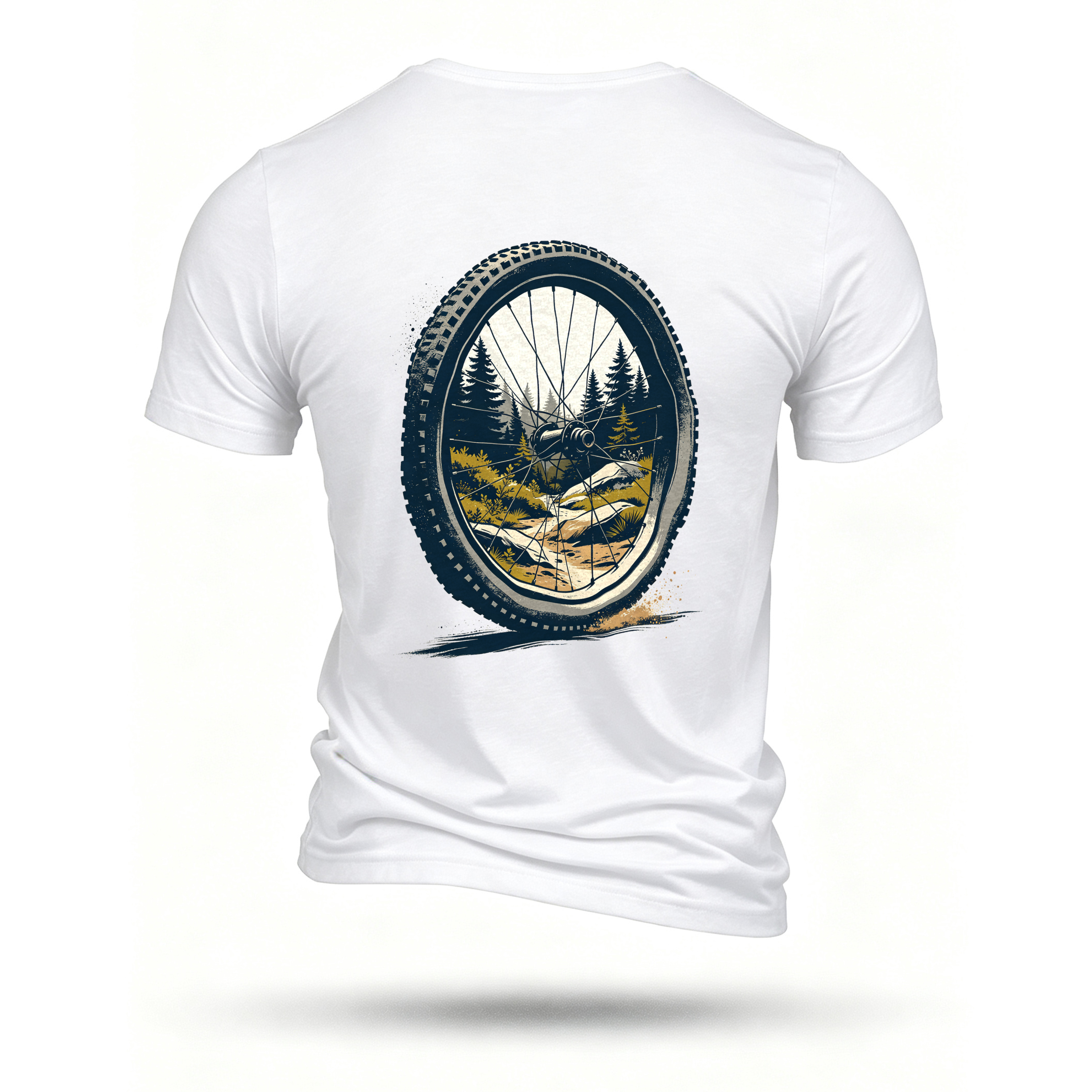 White T-shirt, back print